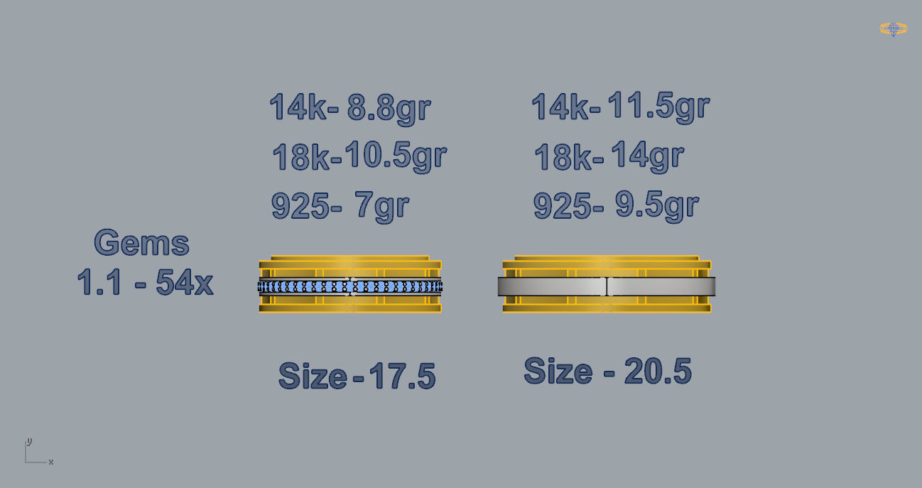 Wedding Bands 09 3D print model_3