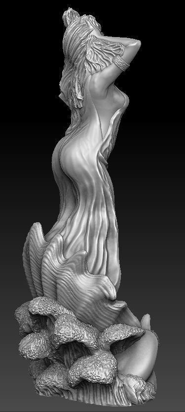Aphrodite statue of woman in dress 3D print model_2