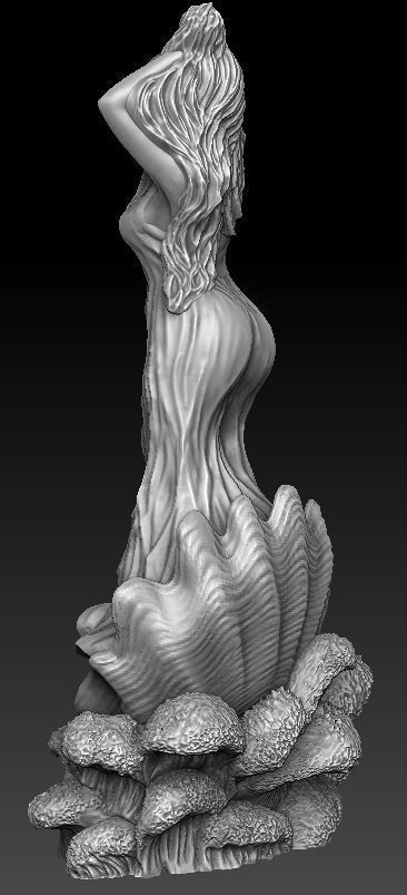 Aphrodite statue of woman in dress 3D print model_5