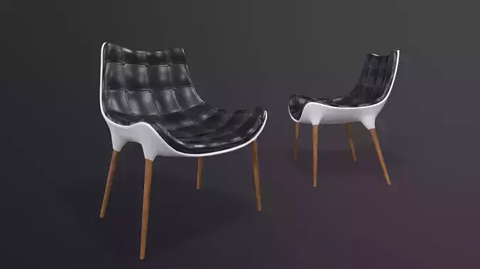 capitone chair Low-poly 3D model