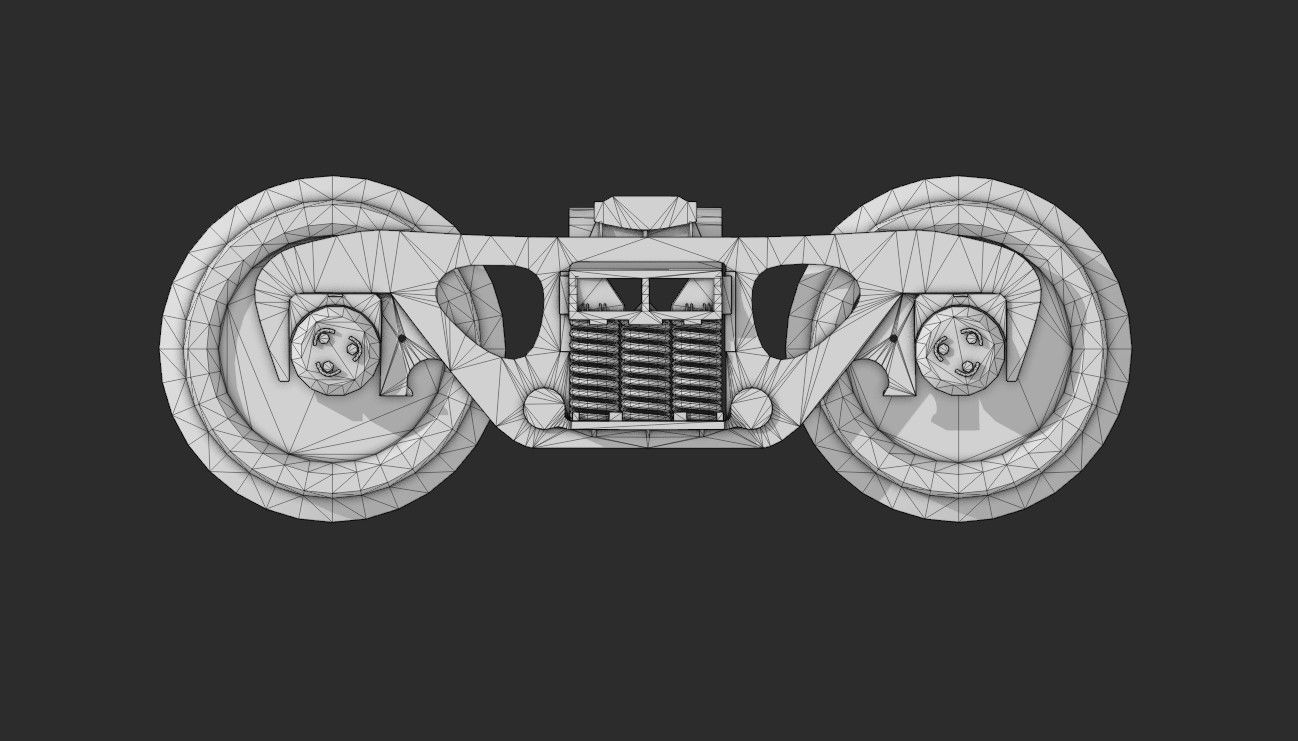Railway Bogie 3D model Free low-poly 3D model_2