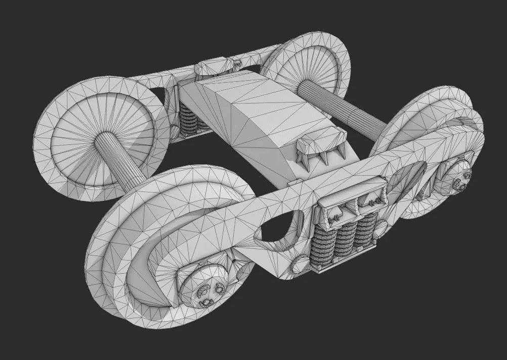 Railway Bogie 3D model Free low-poly 3D model_0