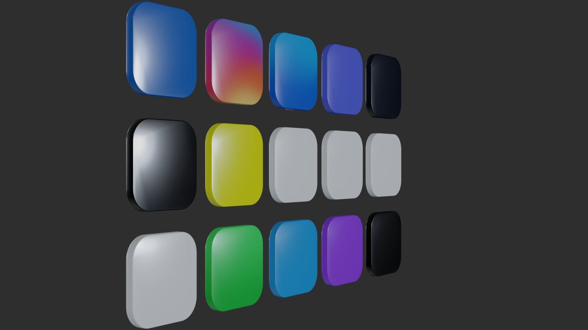 Social Media Icons 3D model_4