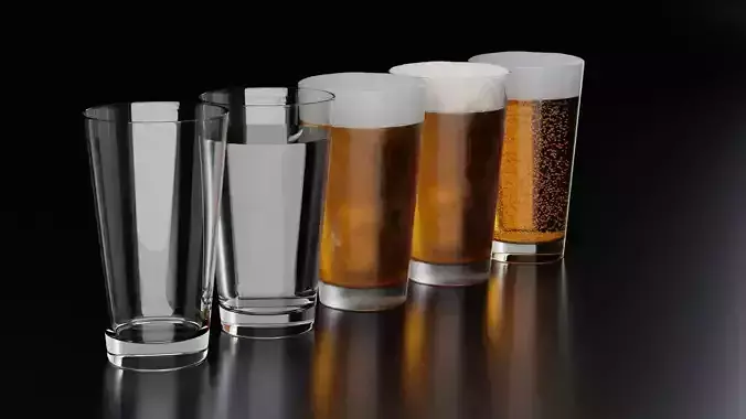 Beer Glass 12 3D model