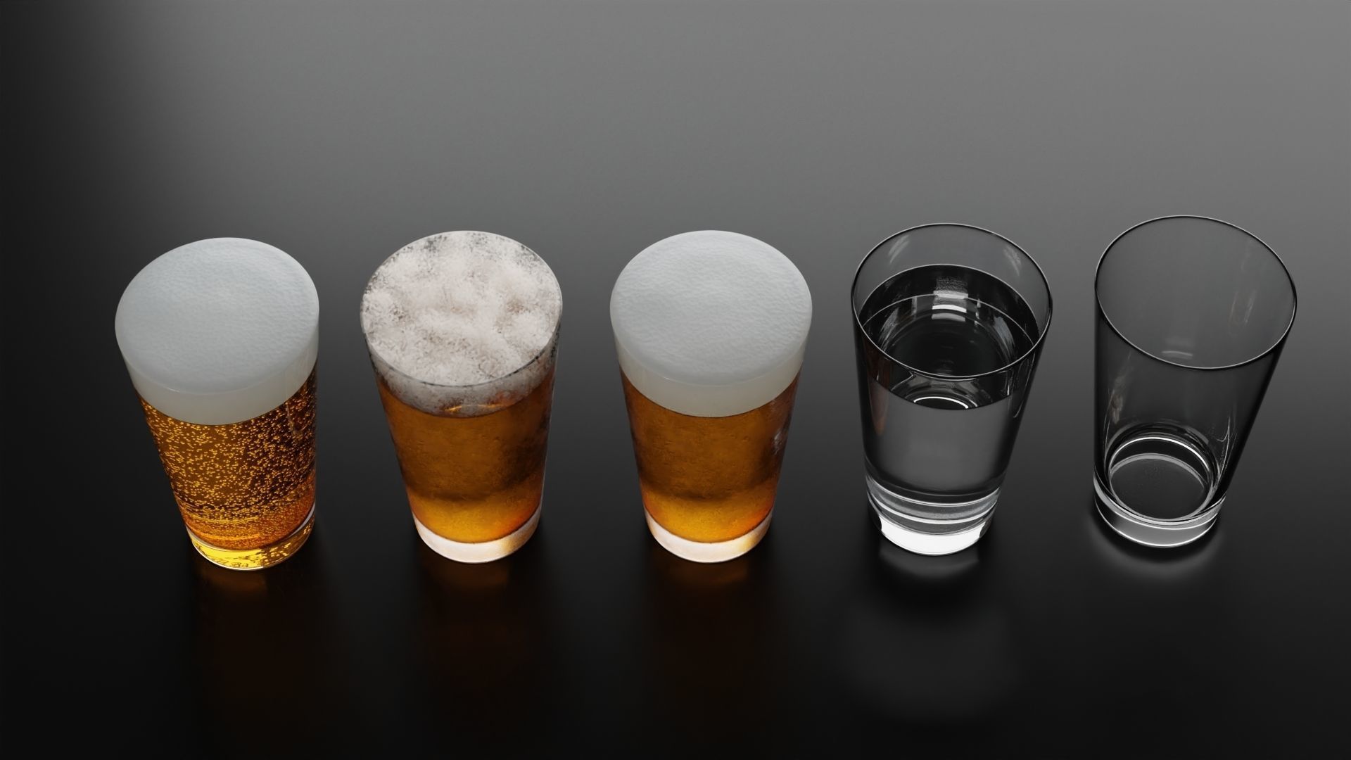 Beer Glass 12 3D model_3