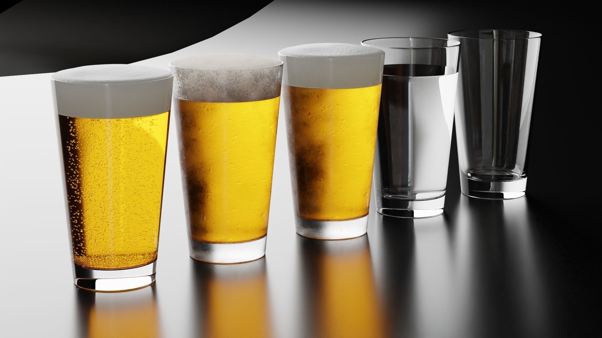 Beer Glass 12 3D model_2