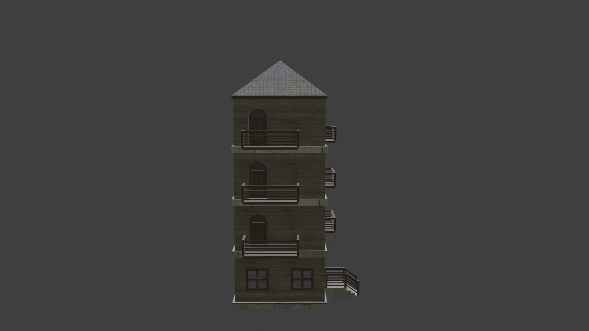 House Model 10 Low-poly 3D model_3