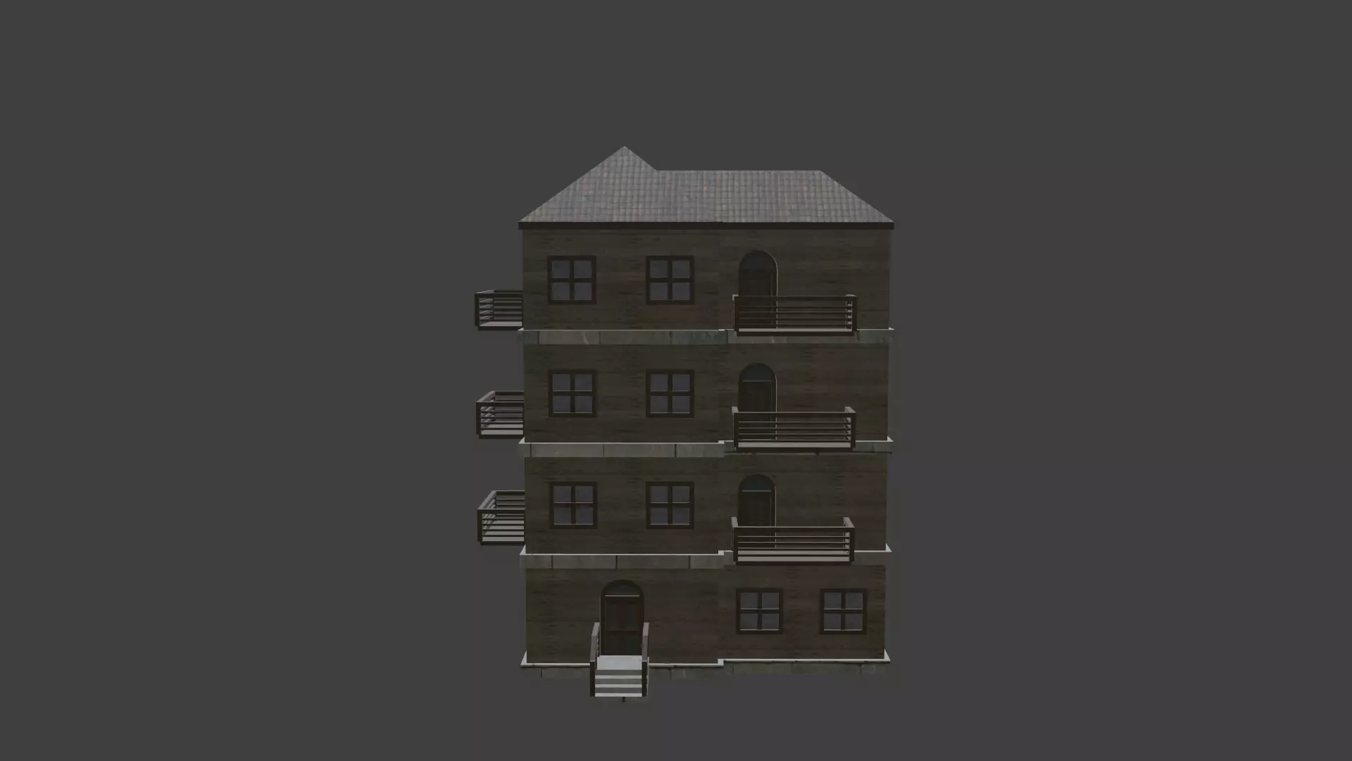House Model 10 Low-poly 3D model_0