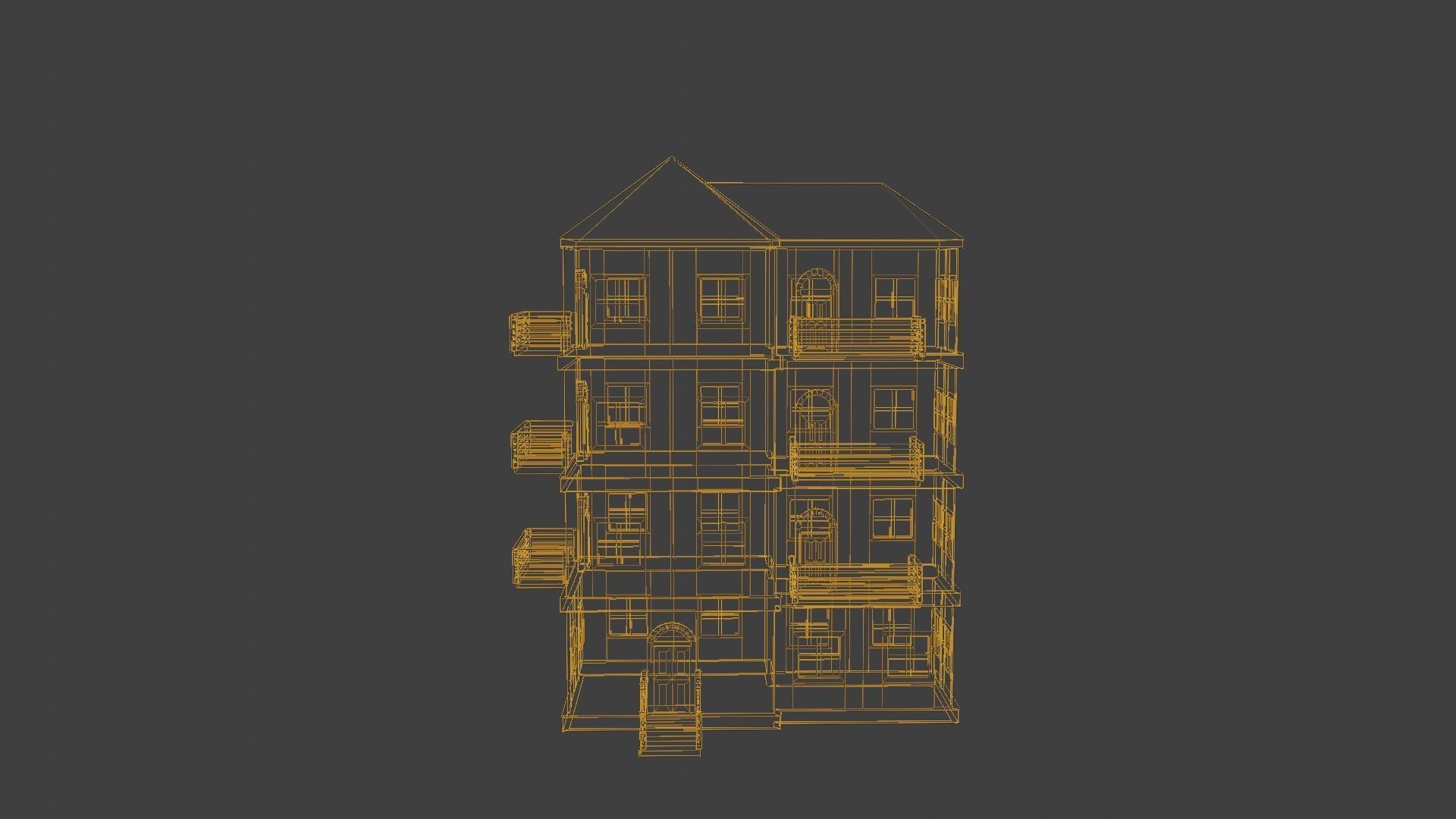 House Model 10 Low-poly 3D model_7