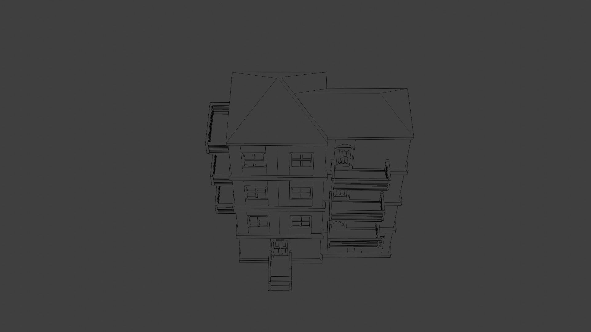 House Model 10 Low-poly 3D model_5