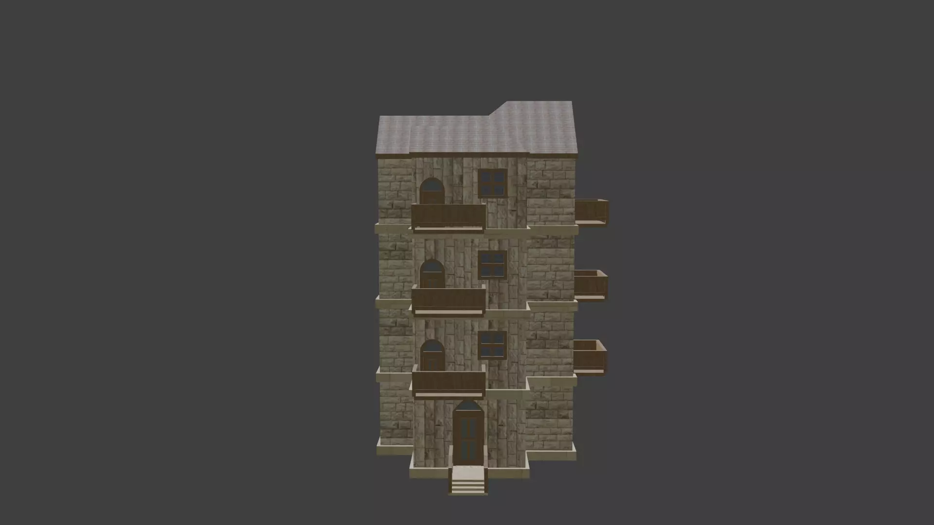 House Model 18 Low-poly 3D model_0
