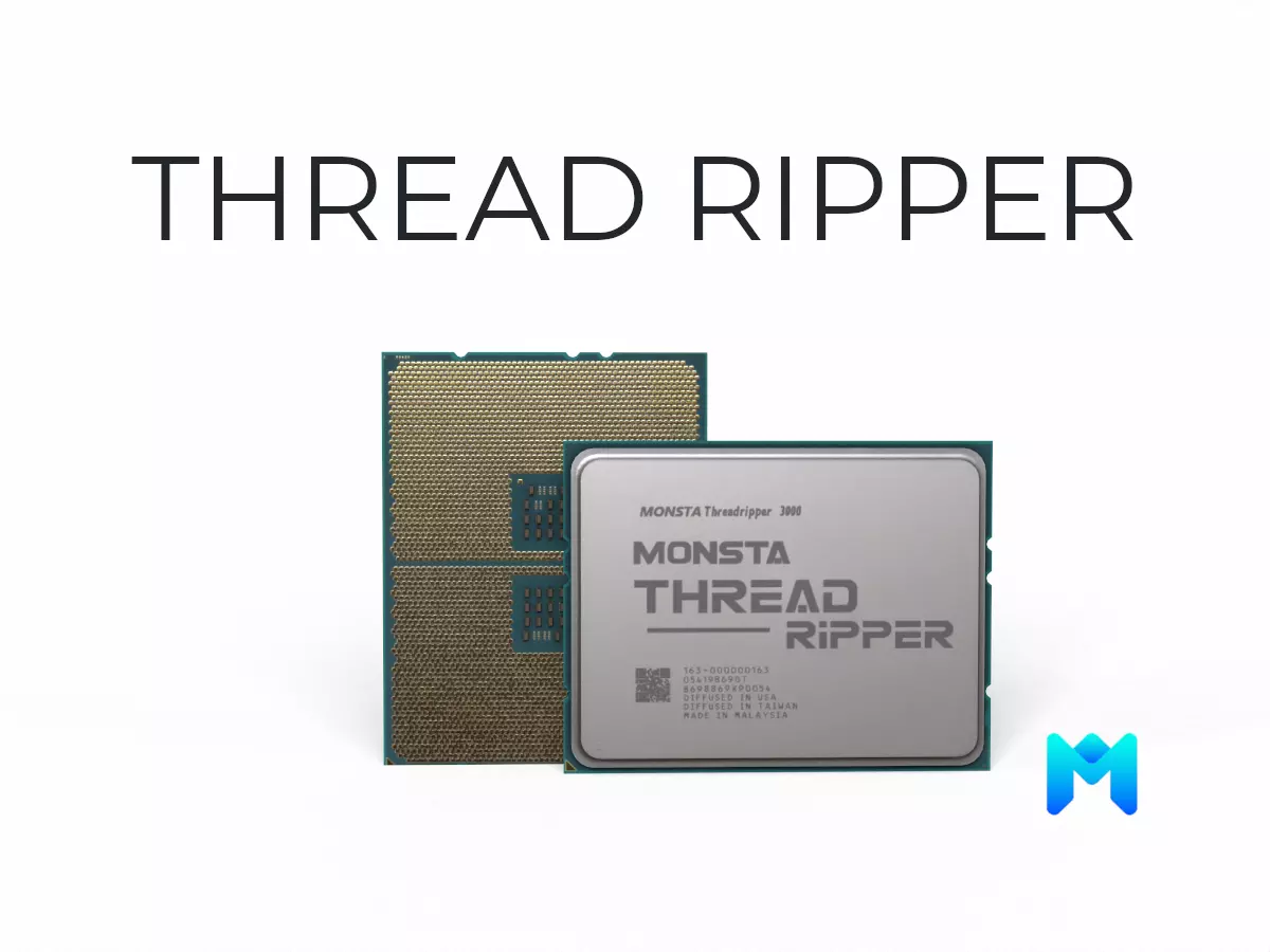 2019 AMD Ryzen Threadripper delidable cpu game asset Low-poly 3D model_0