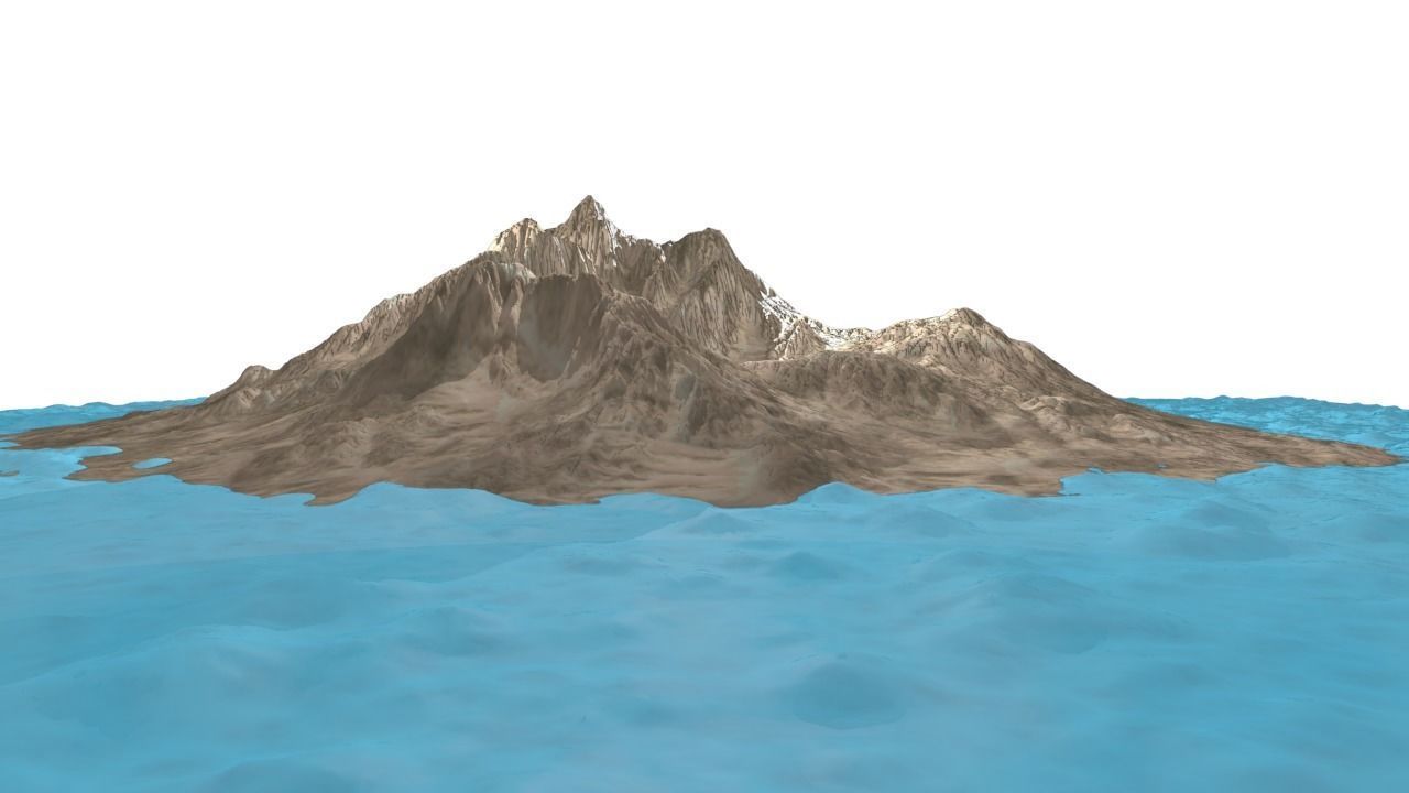 NMA Island Rock 002 Desert Preset 02 Low-poly 3D model_3