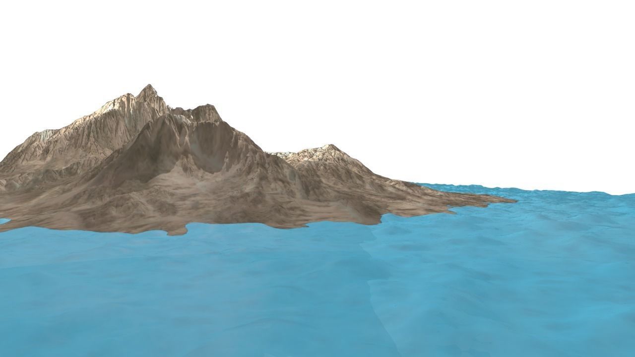 NMA Island Rock 002 Desert Preset 02 Low-poly 3D model_5