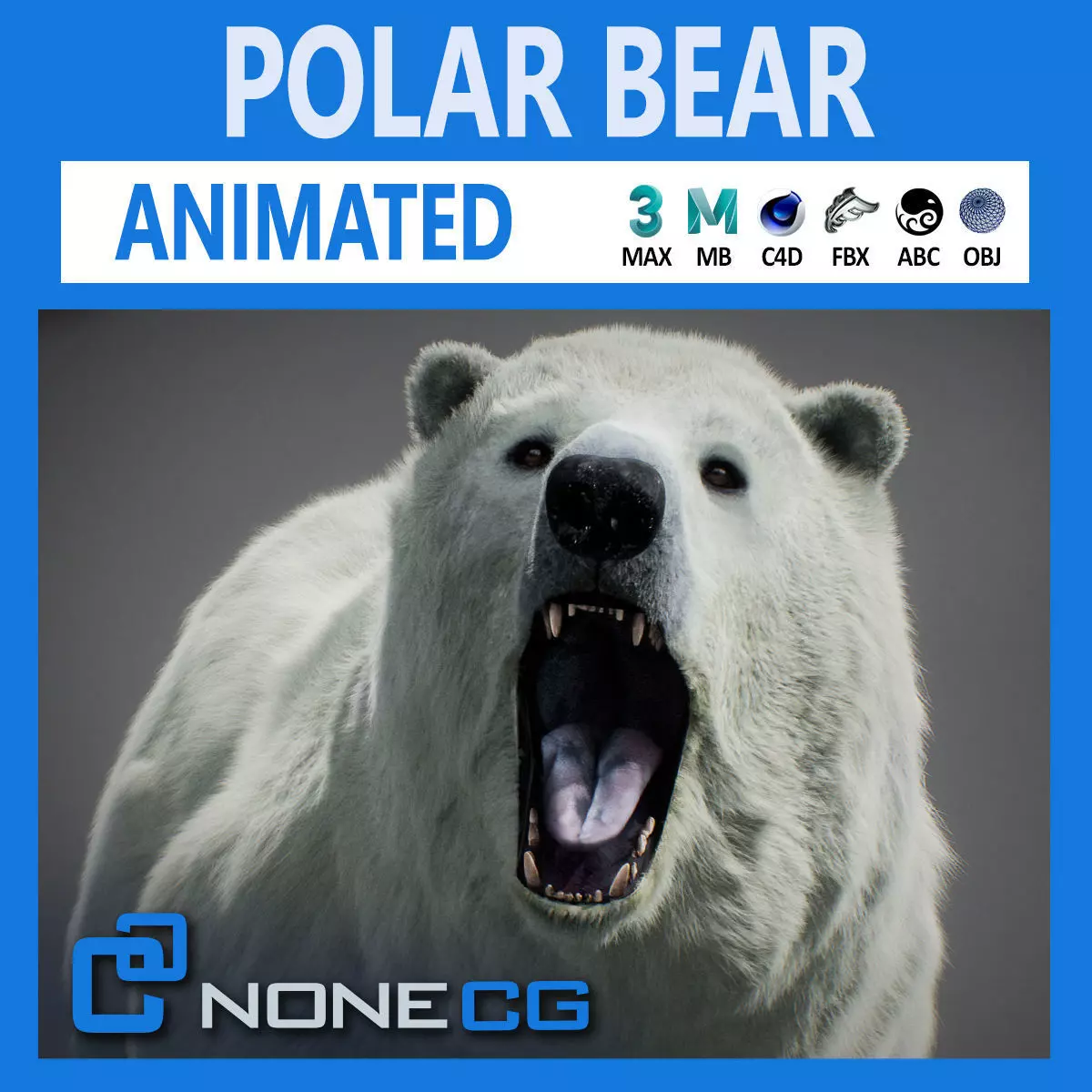 Animated Polar Bear 3D model_0