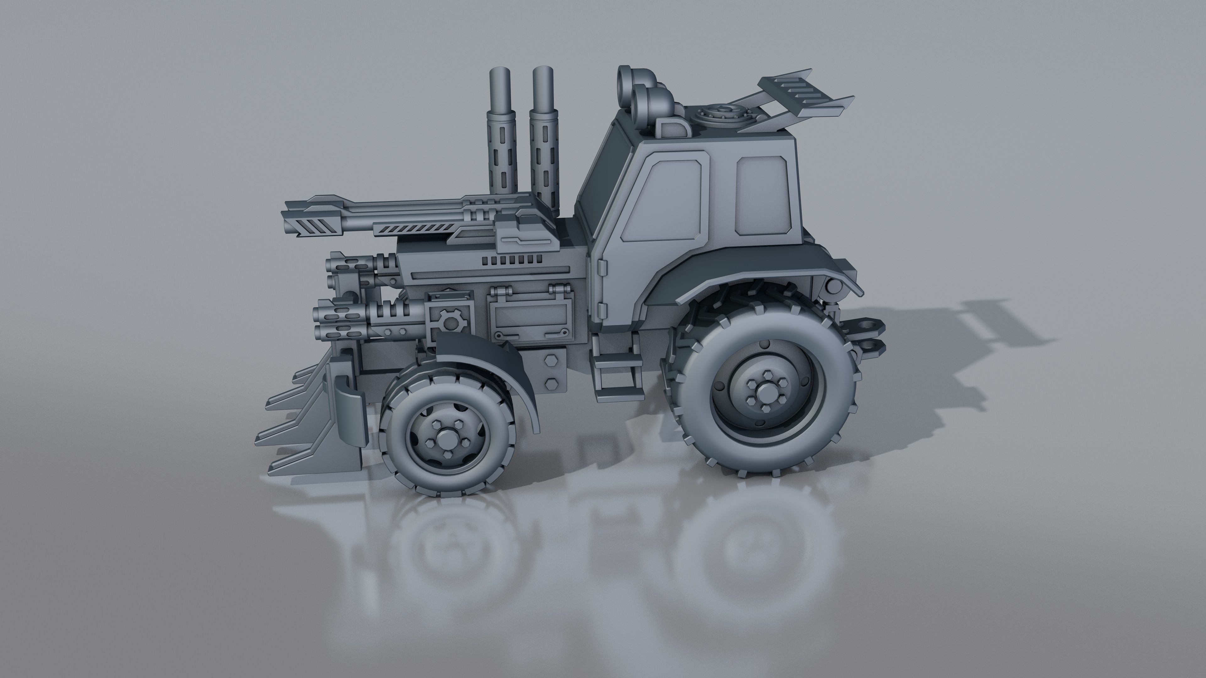 combat tractor 3D print model_13