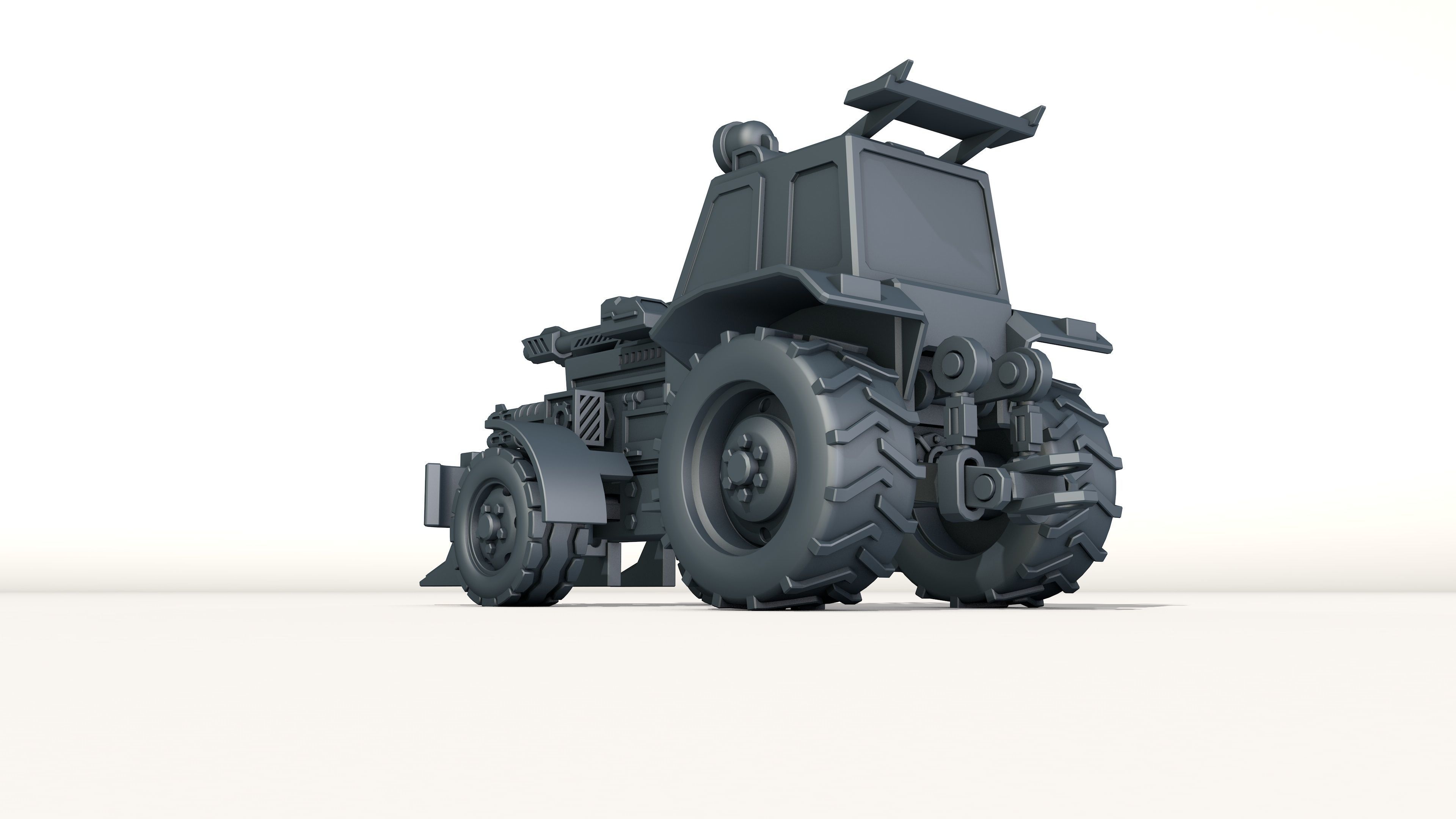 combat tractor 3D print model_5