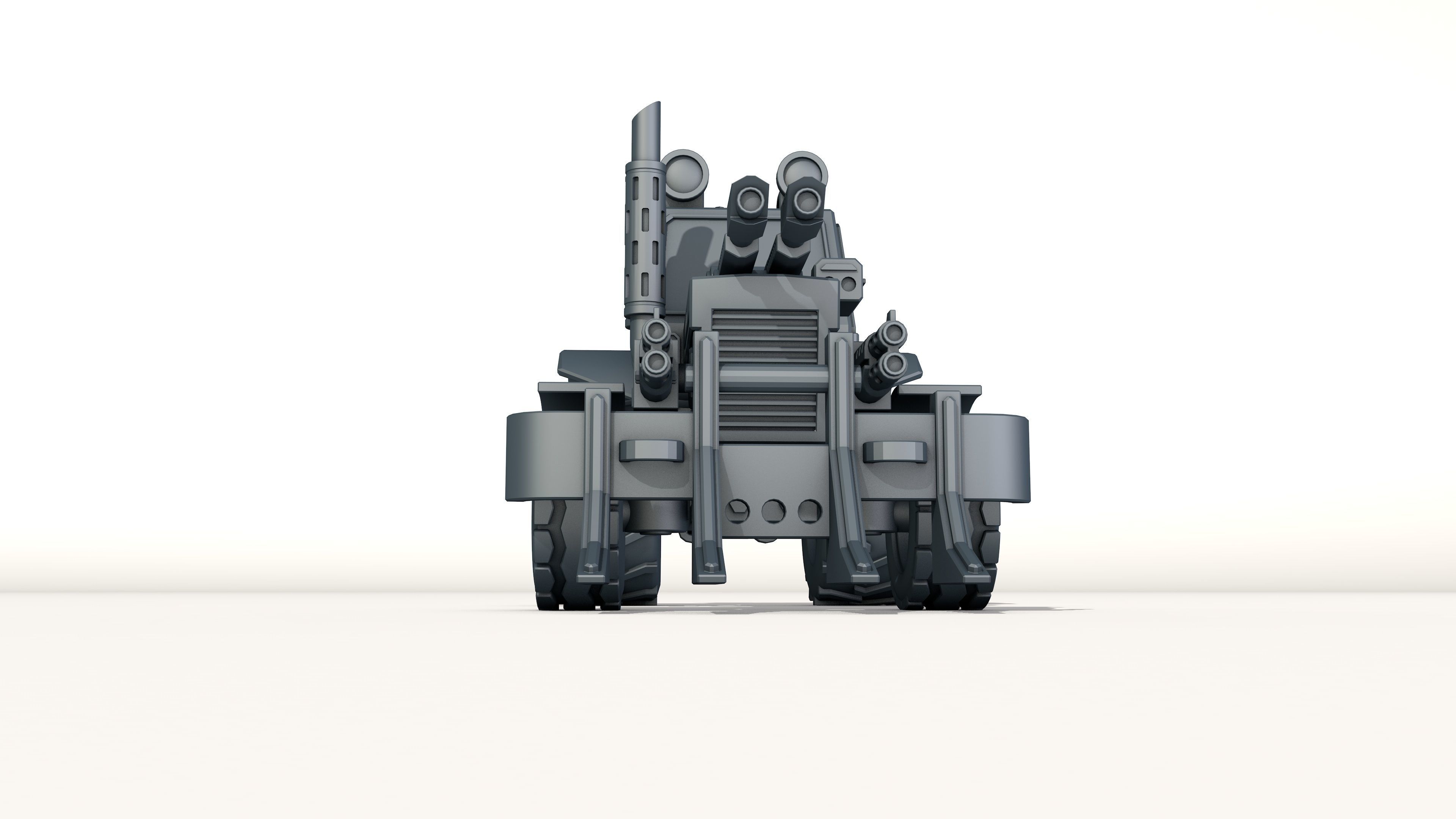 combat tractor 3D print model_10