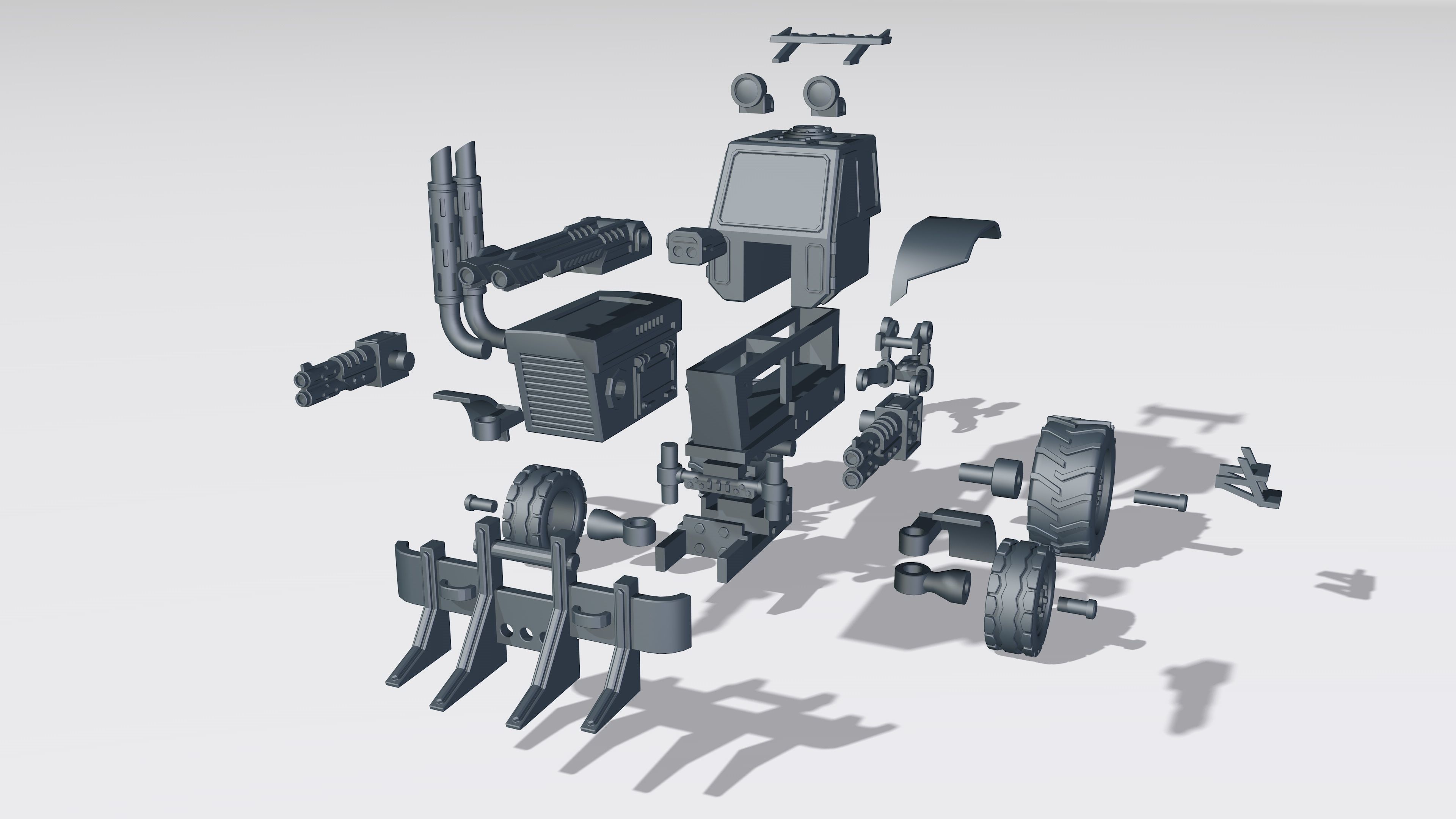 combat tractor 3D print model_22