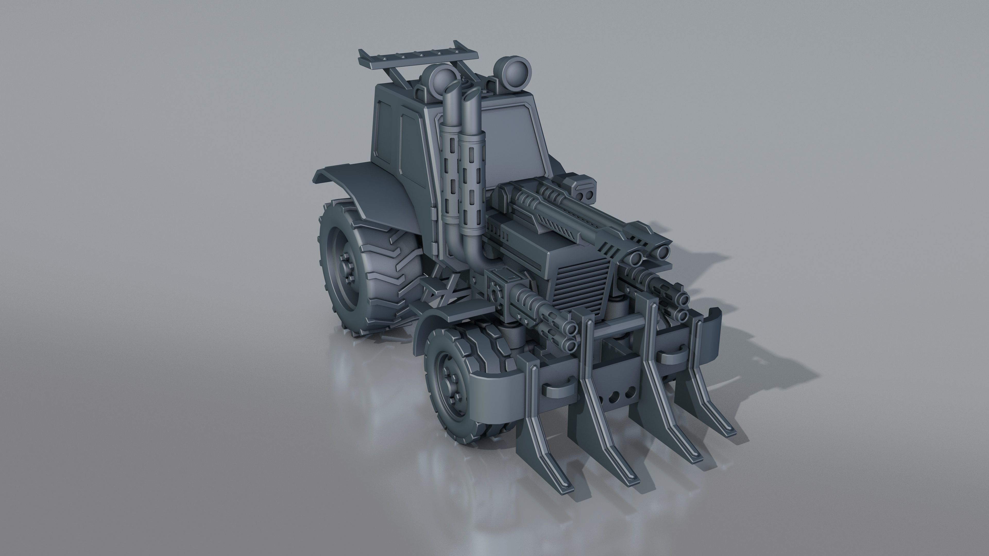 combat tractor 3D print model_19