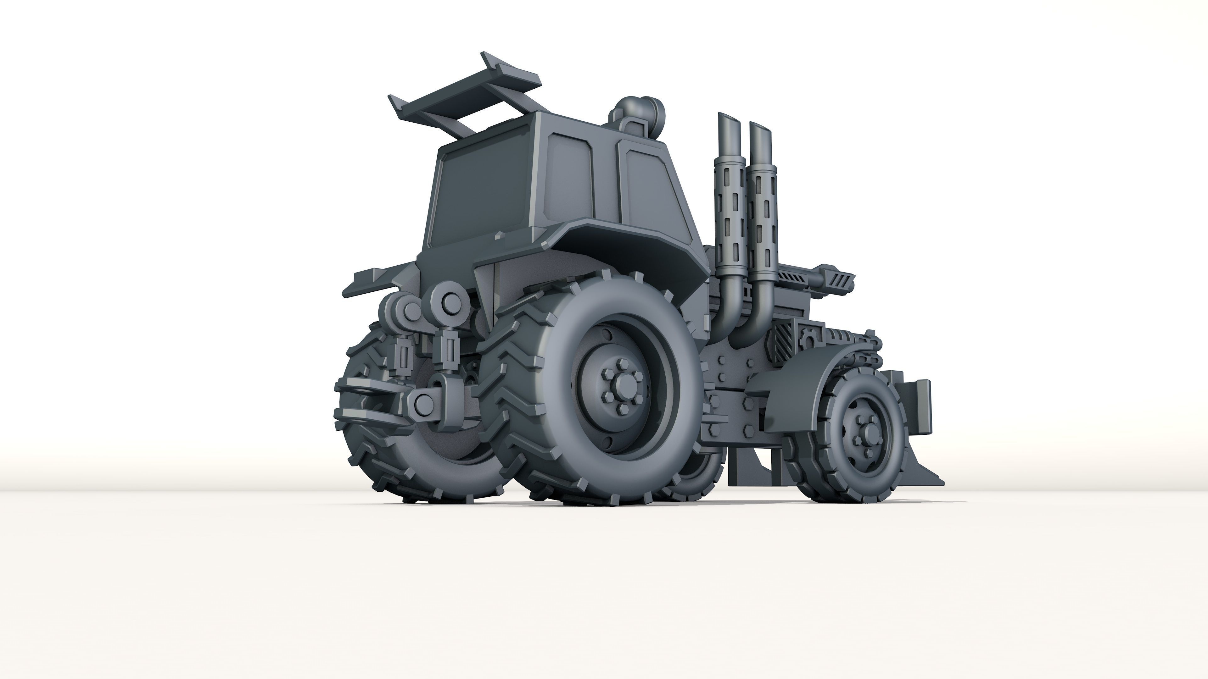combat tractor 3D print model_7