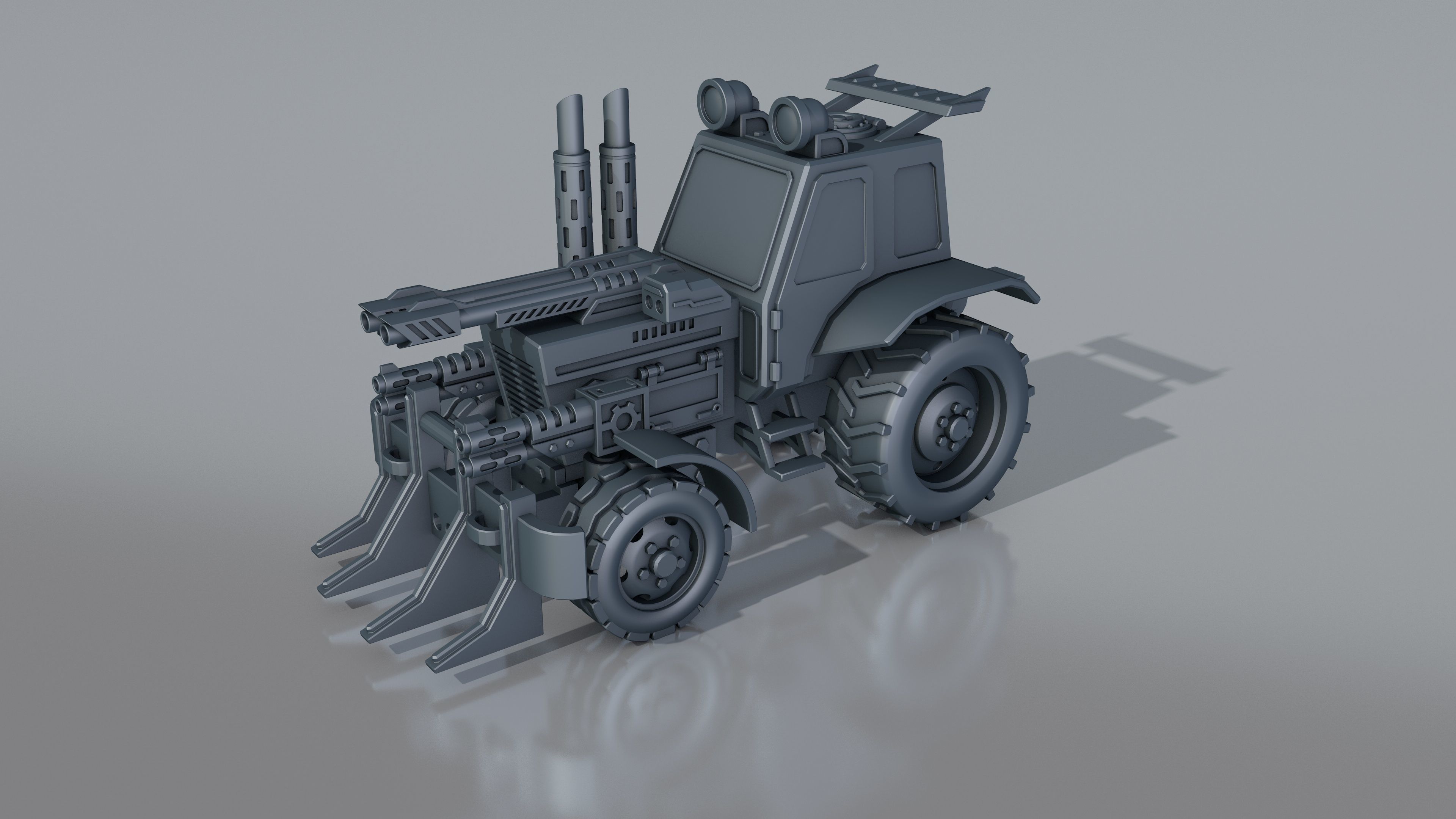 combat tractor 3D print model_12