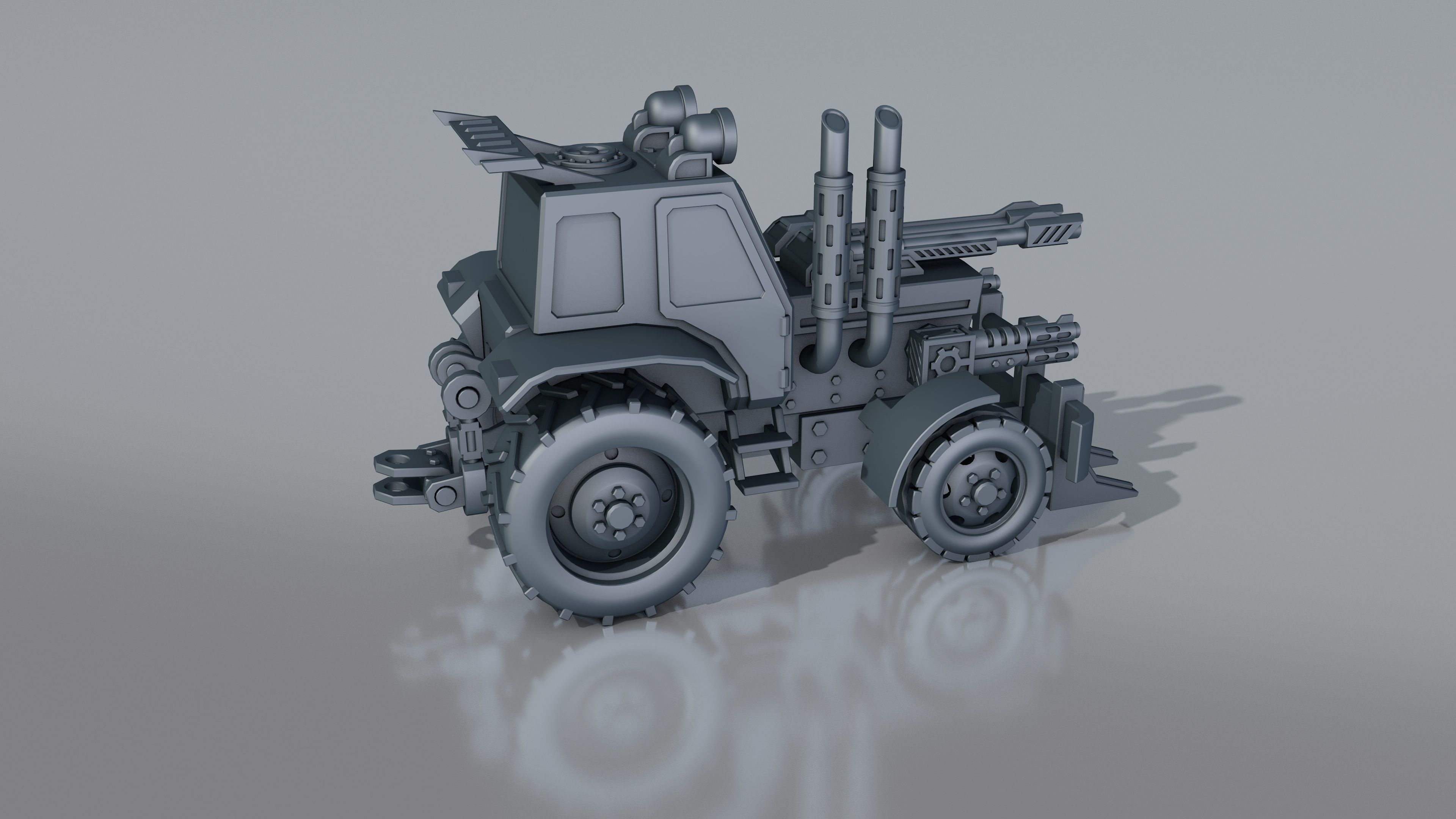combat tractor 3D print model_17
