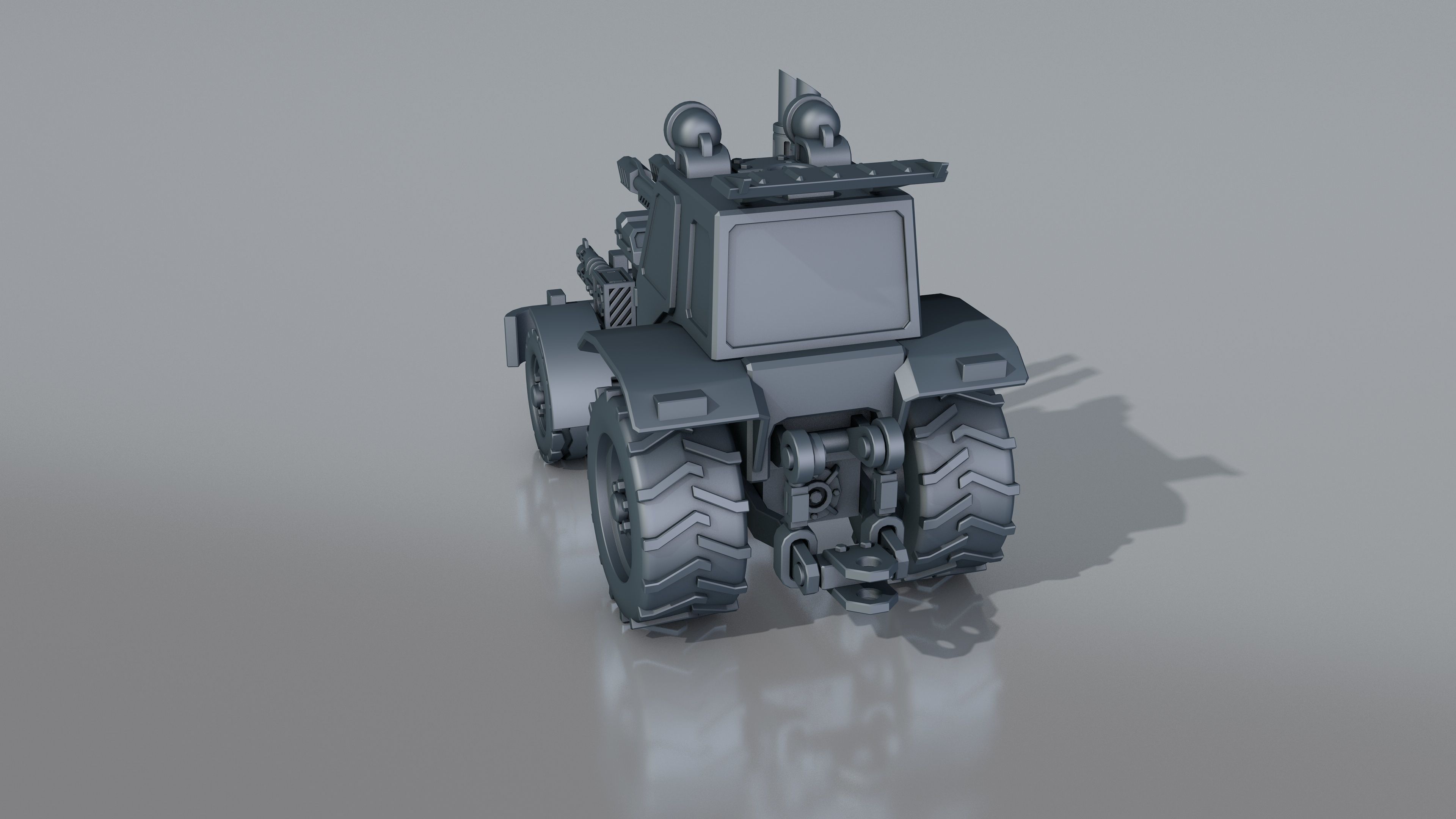 combat tractor 3D print model_15