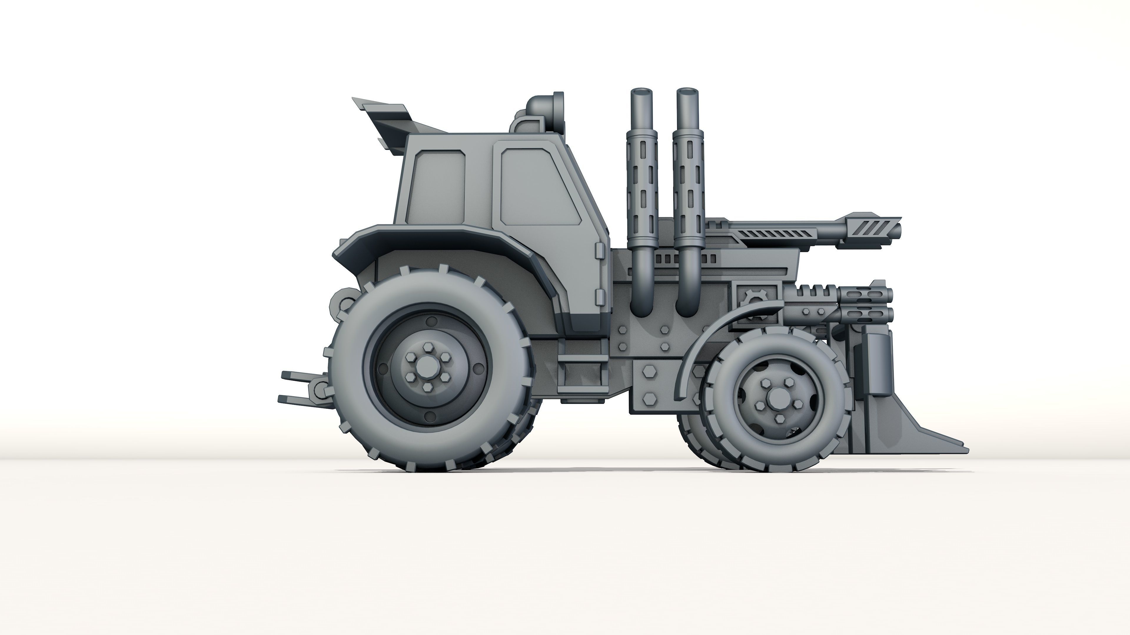 combat tractor 3D print model_8