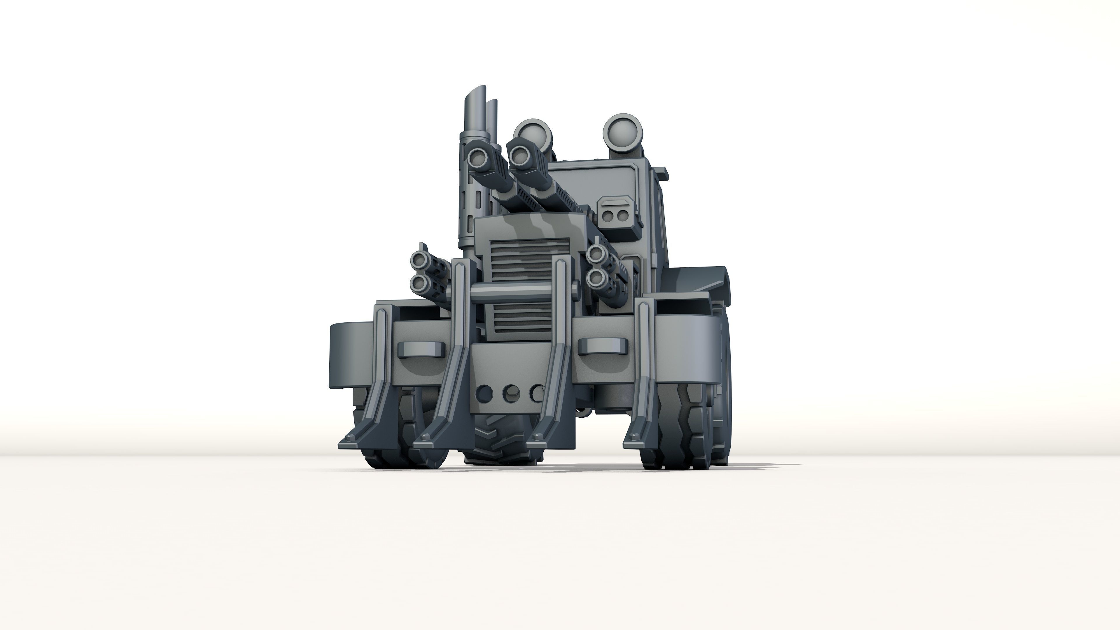 combat tractor 3D print model_1