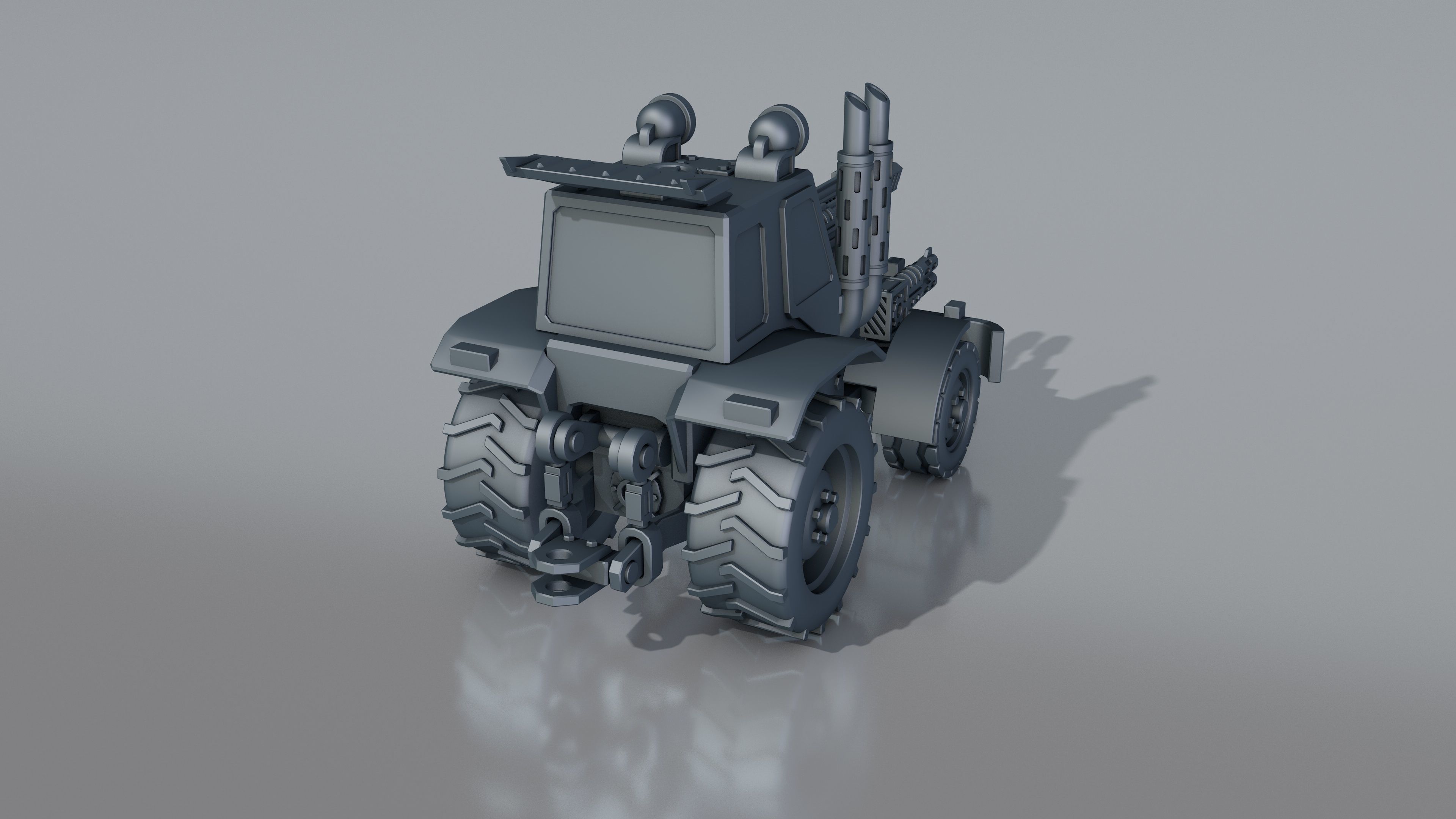 combat tractor 3D print model_16