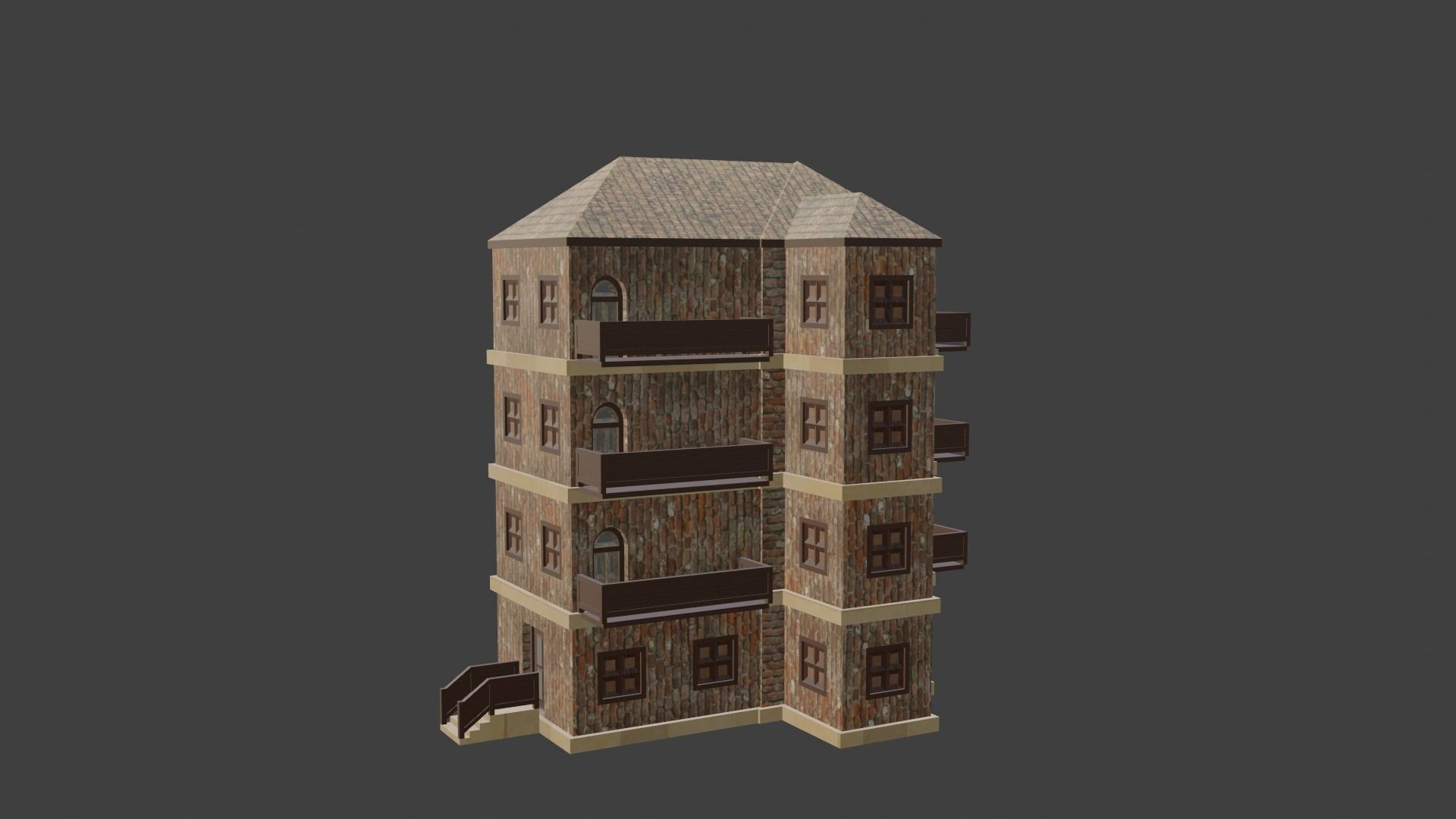 House Model 30 Low-poly 3D model_1