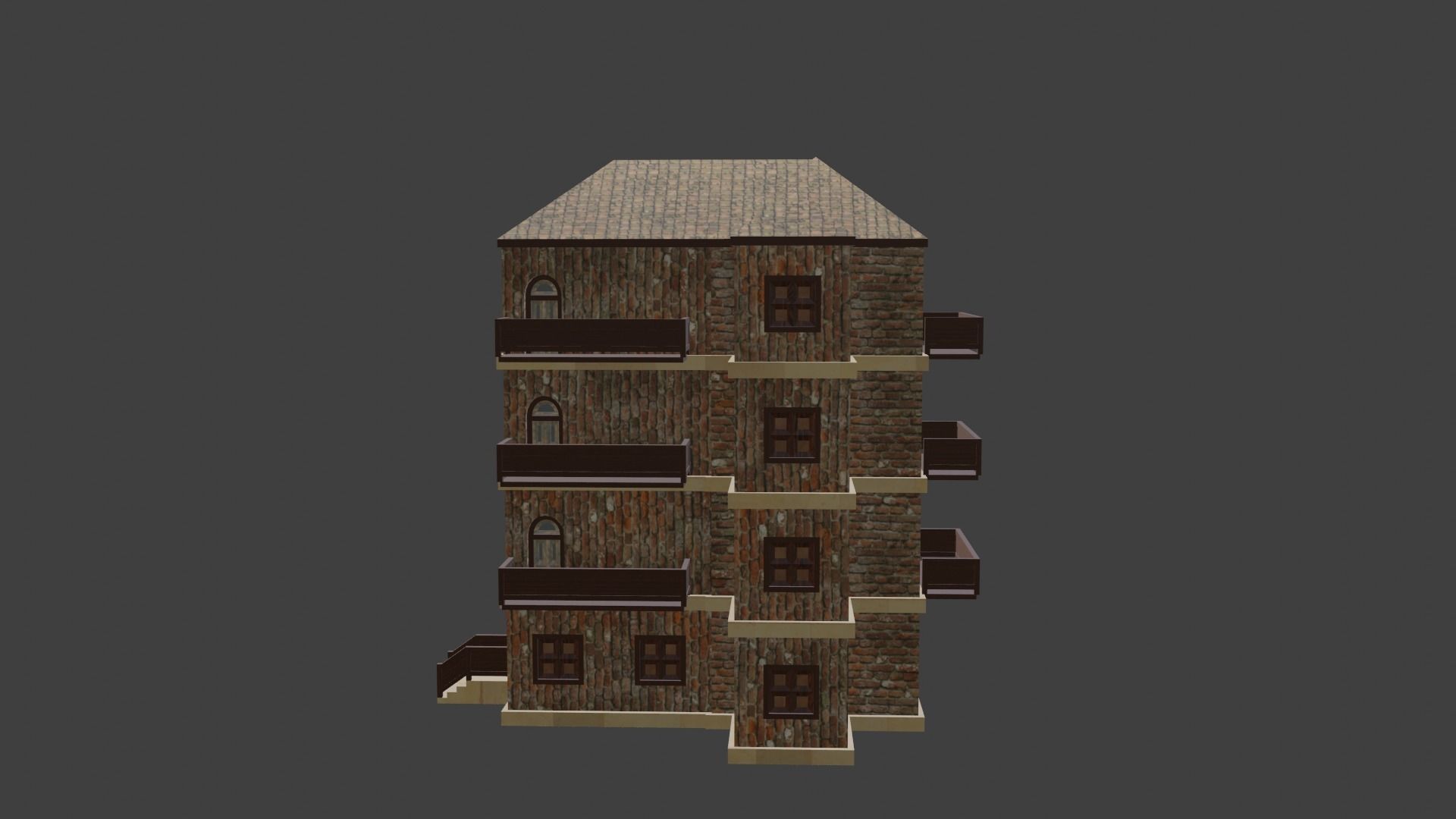House Model 30 Low-poly 3D model_2