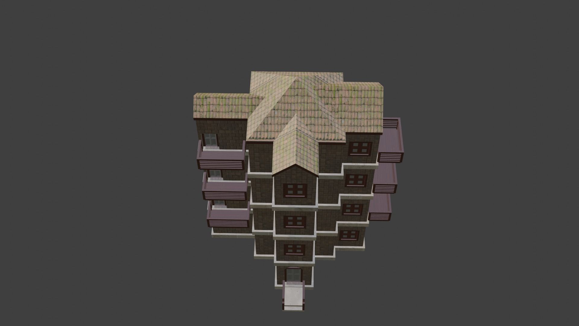 House Model 38 Low-poly 3D model_4