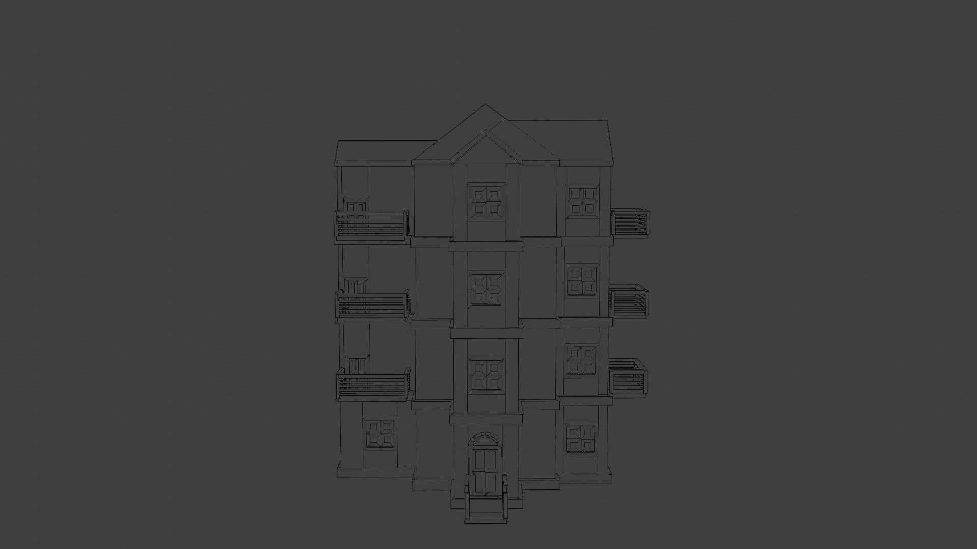 House Model 38 Low-poly 3D model_6