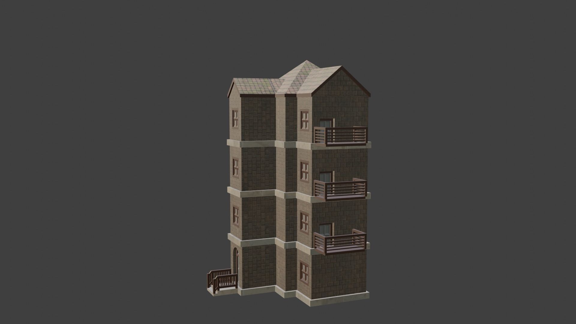 House Model 38 Low-poly 3D model_1