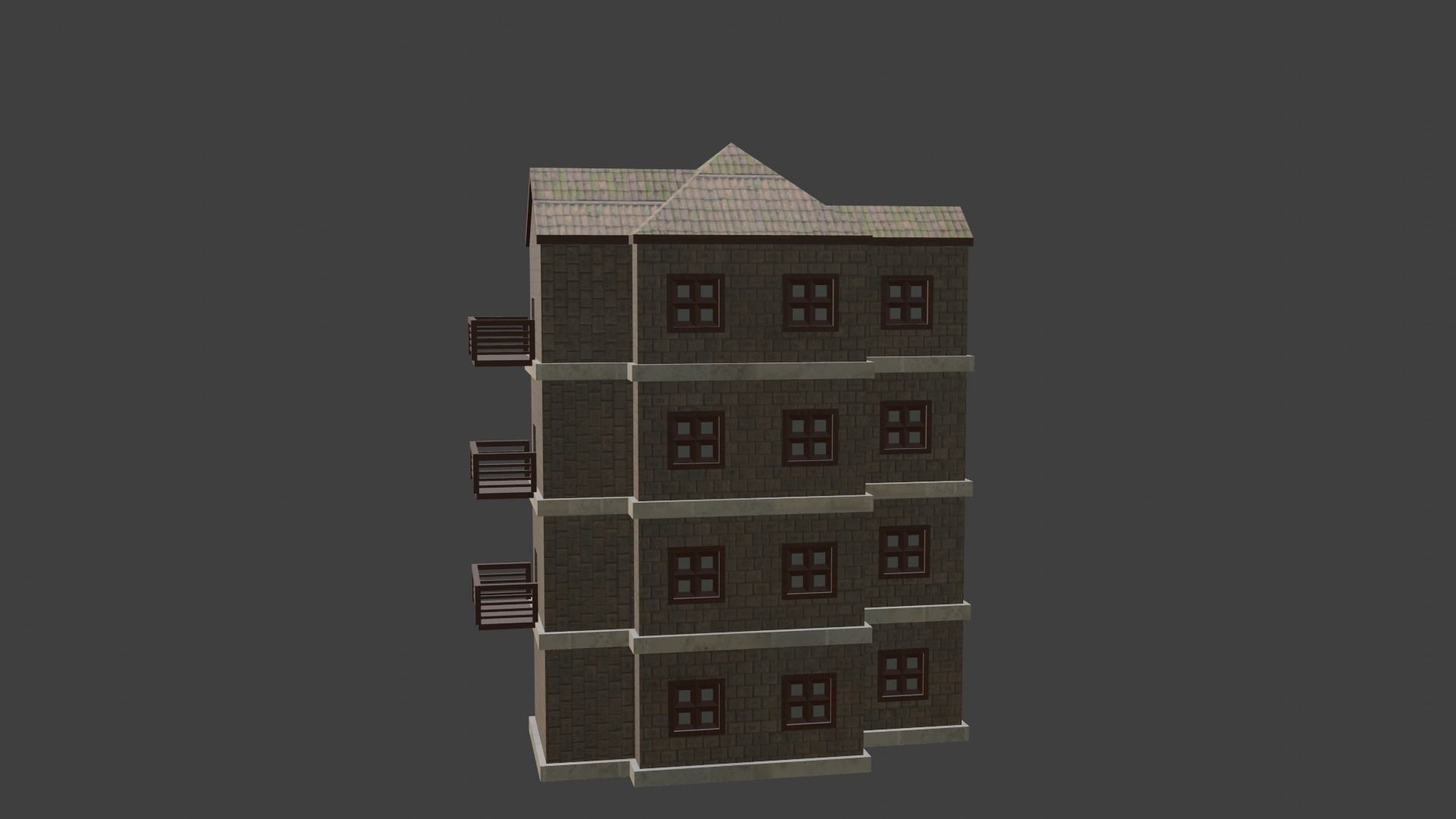 House Model 38 Low-poly 3D model_2