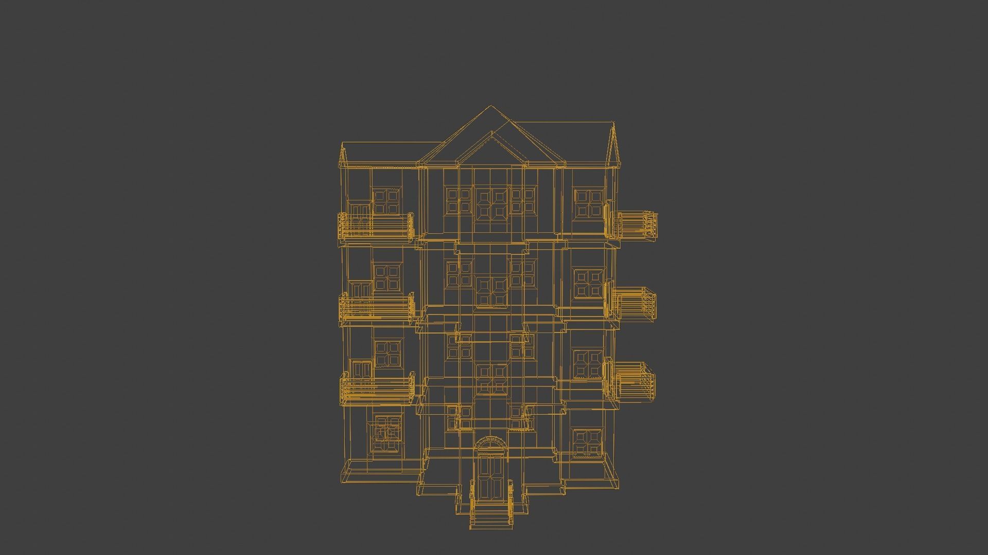 House Model 38 Low-poly 3D model_7