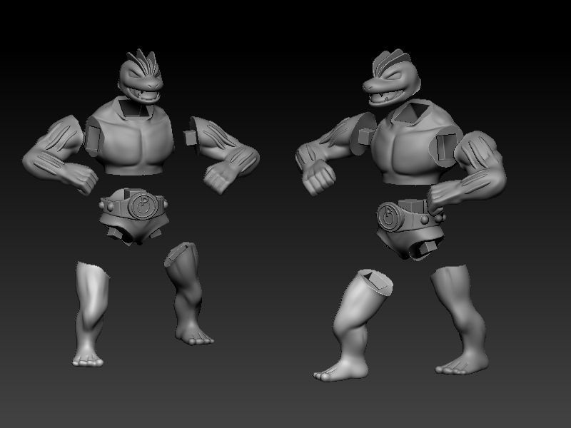 Pokemon - Machop and Machoke 3D print model_1