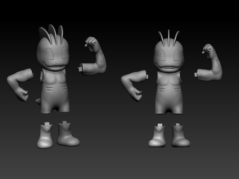 Pokemon - Machop and Machoke 3D print model_4