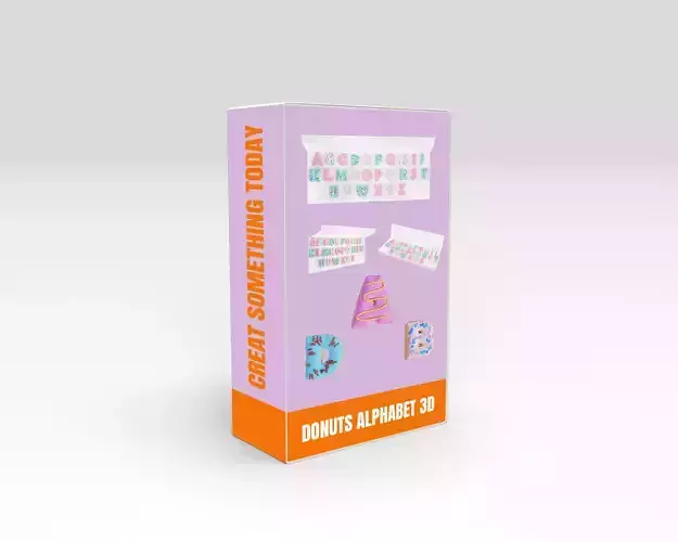 Donuts Alphabet 3D