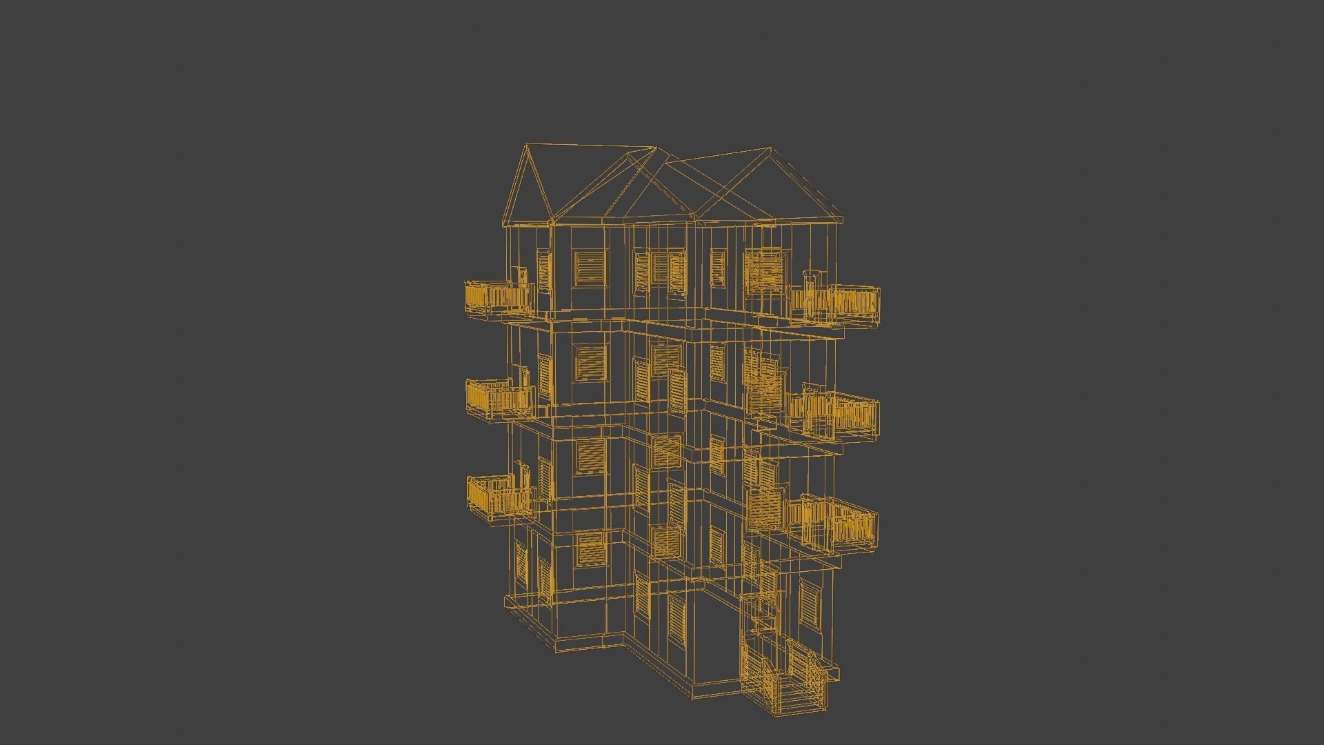 House Model 46 Low-poly 3D model_7