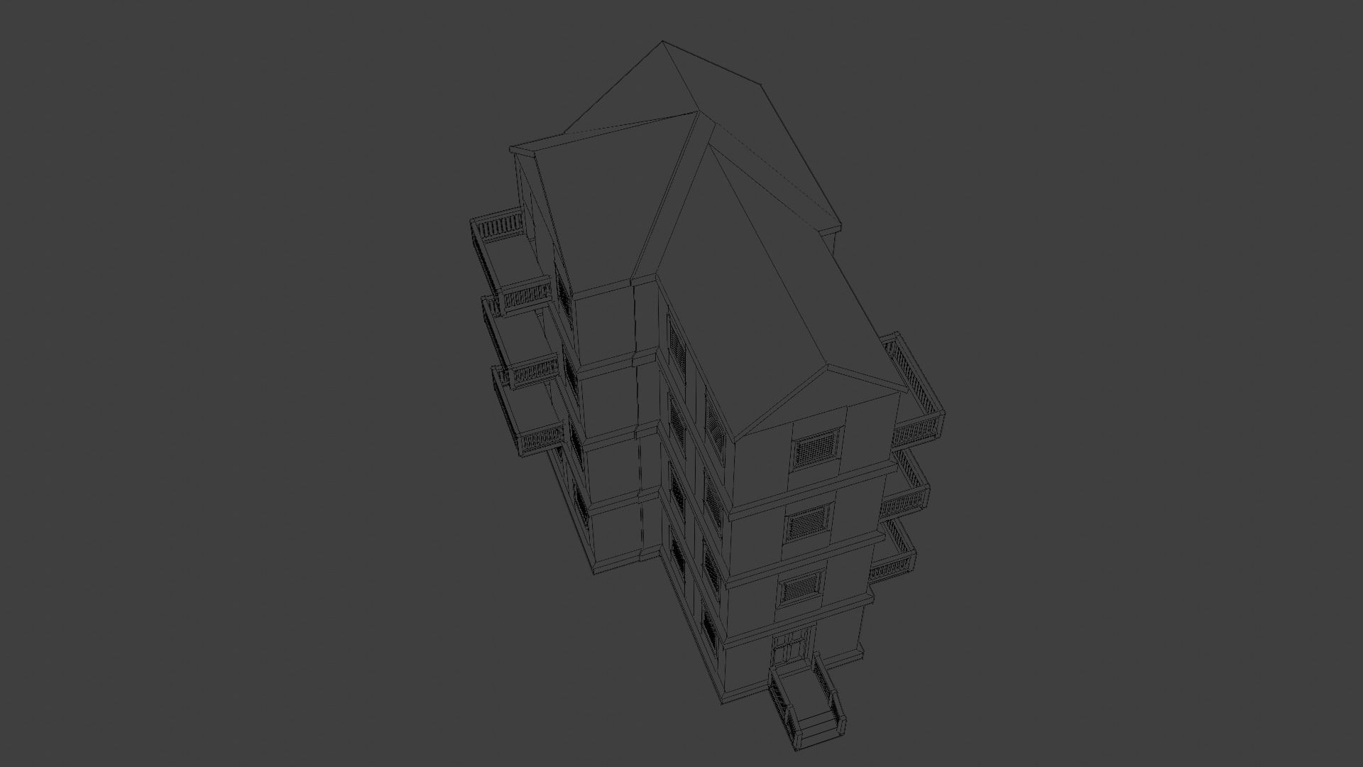 House Model 46 Low-poly 3D model_5