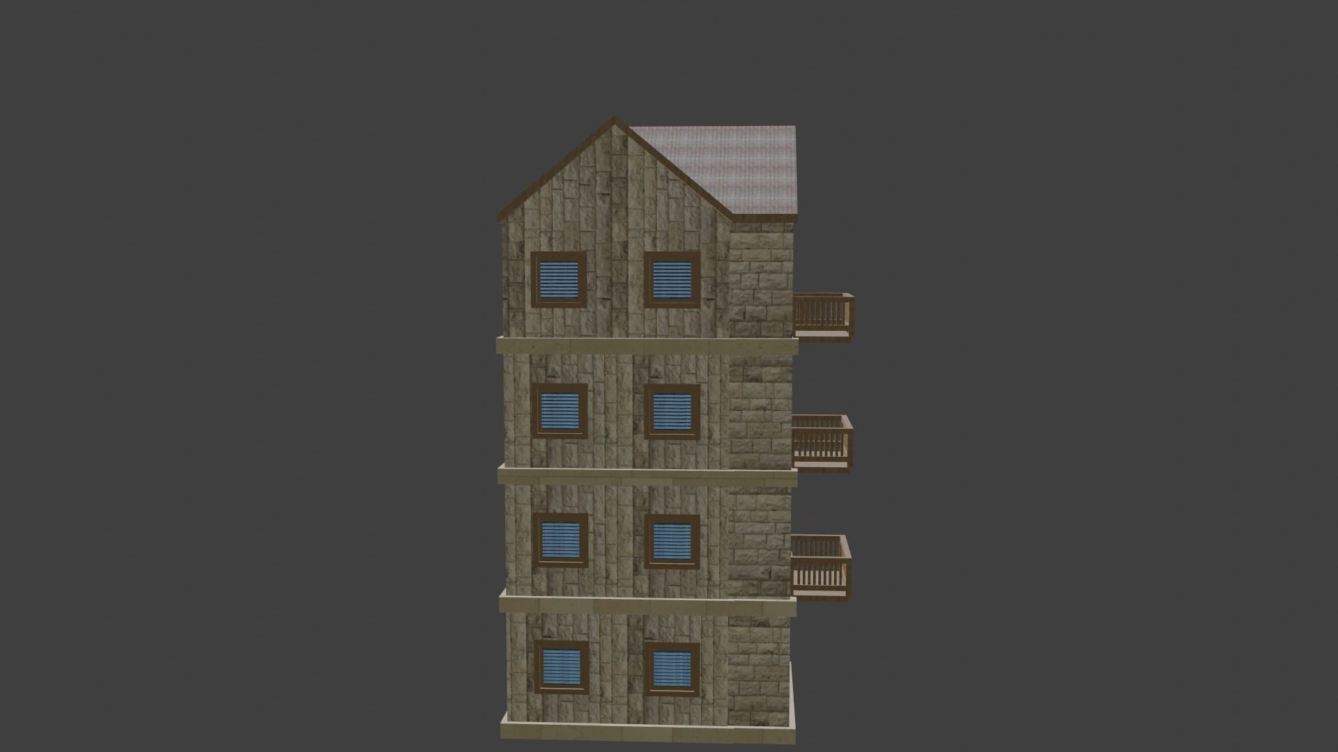 House Model 46 Low-poly 3D model_3