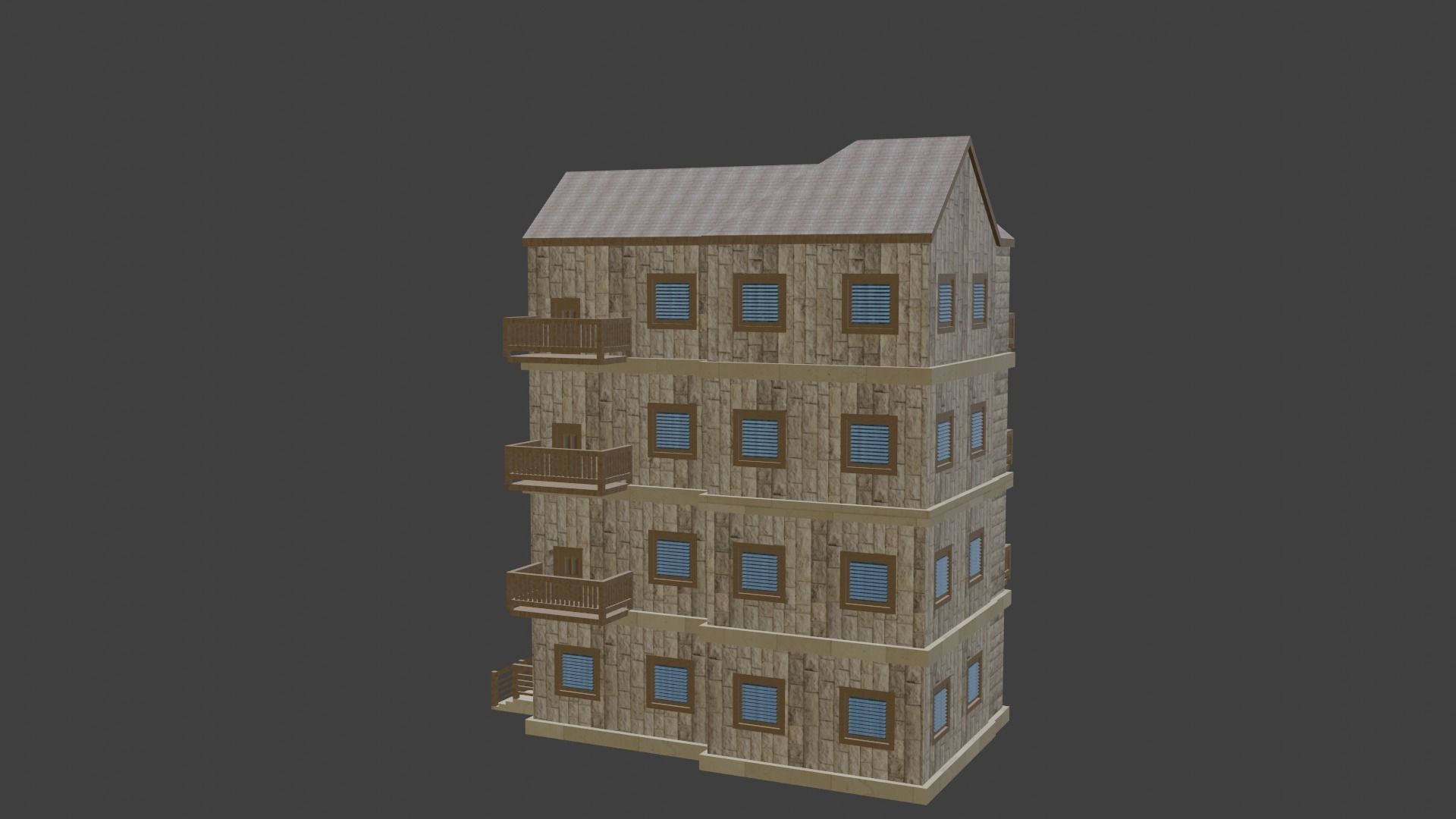 House Model 46 Low-poly 3D model_2