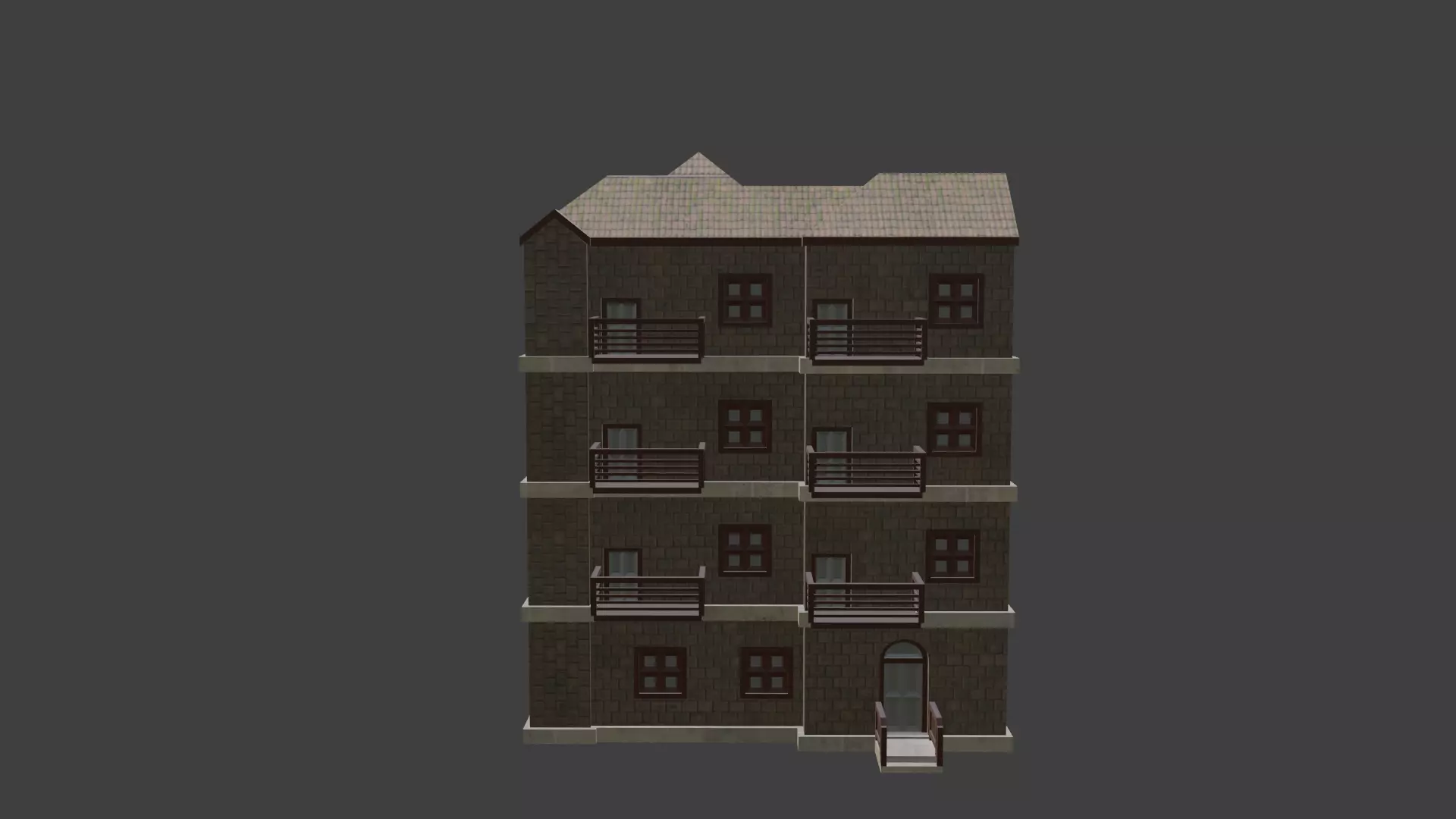 House Model 50 Low-poly 3D model_0