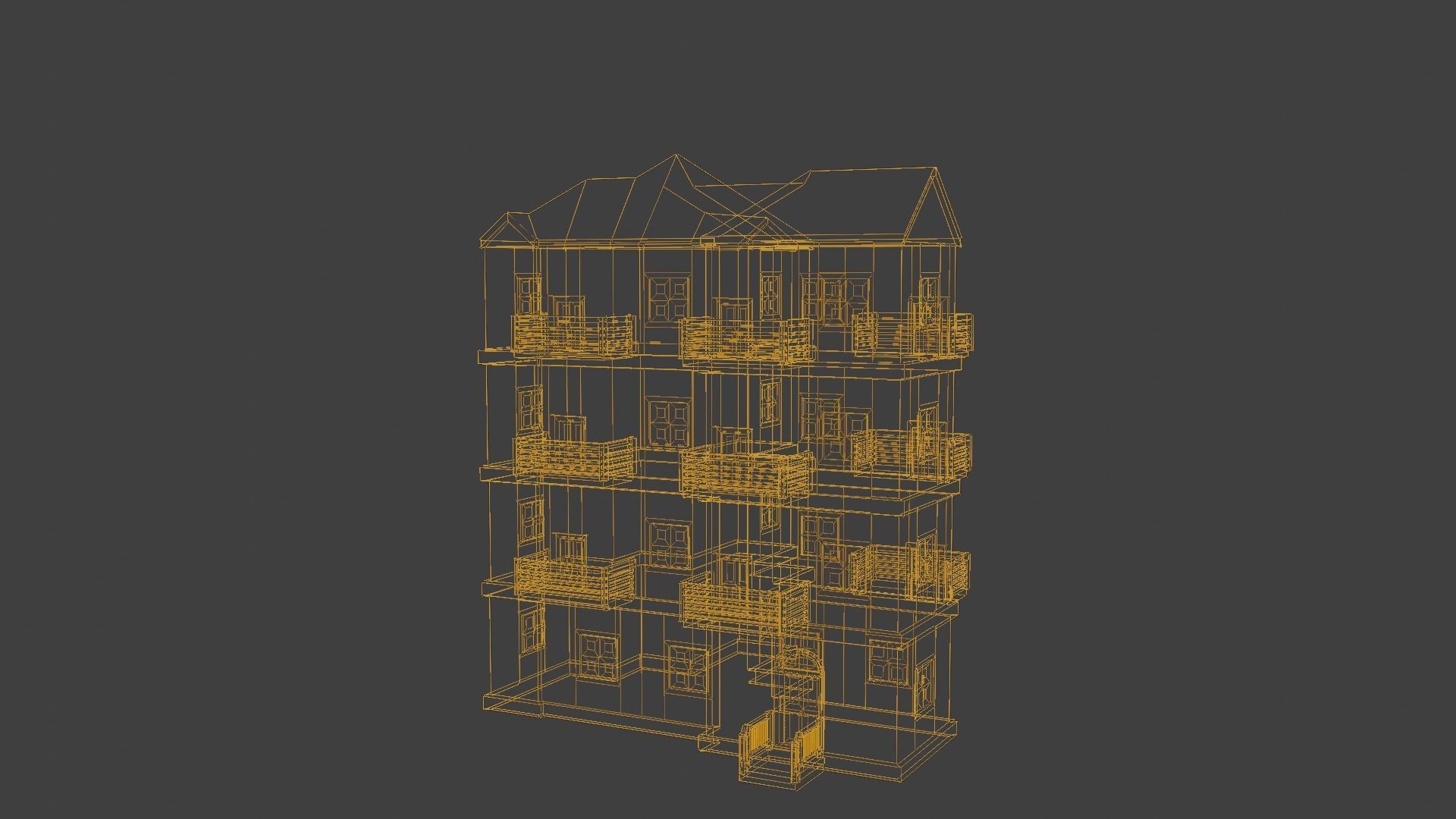 House Model 50 Low-poly 3D model_7