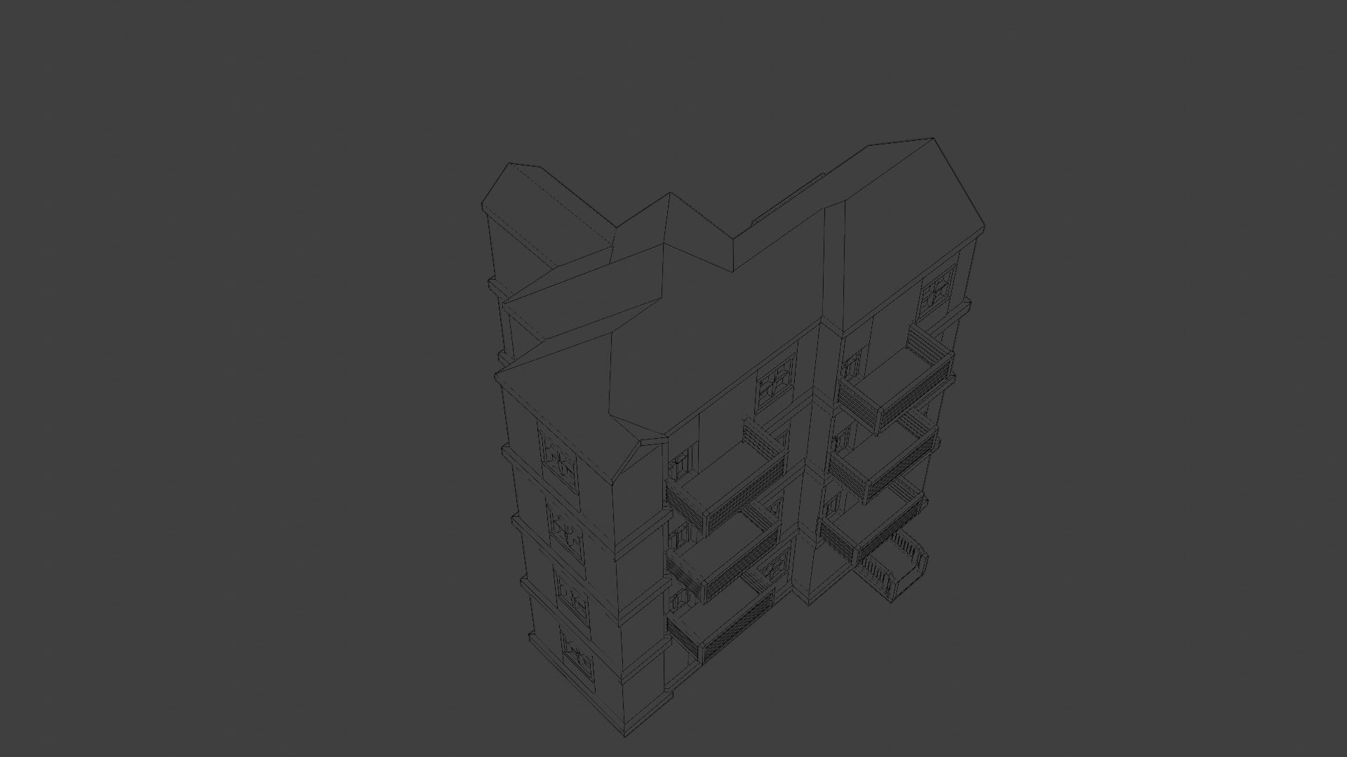 House Model 50 Low-poly 3D model_5