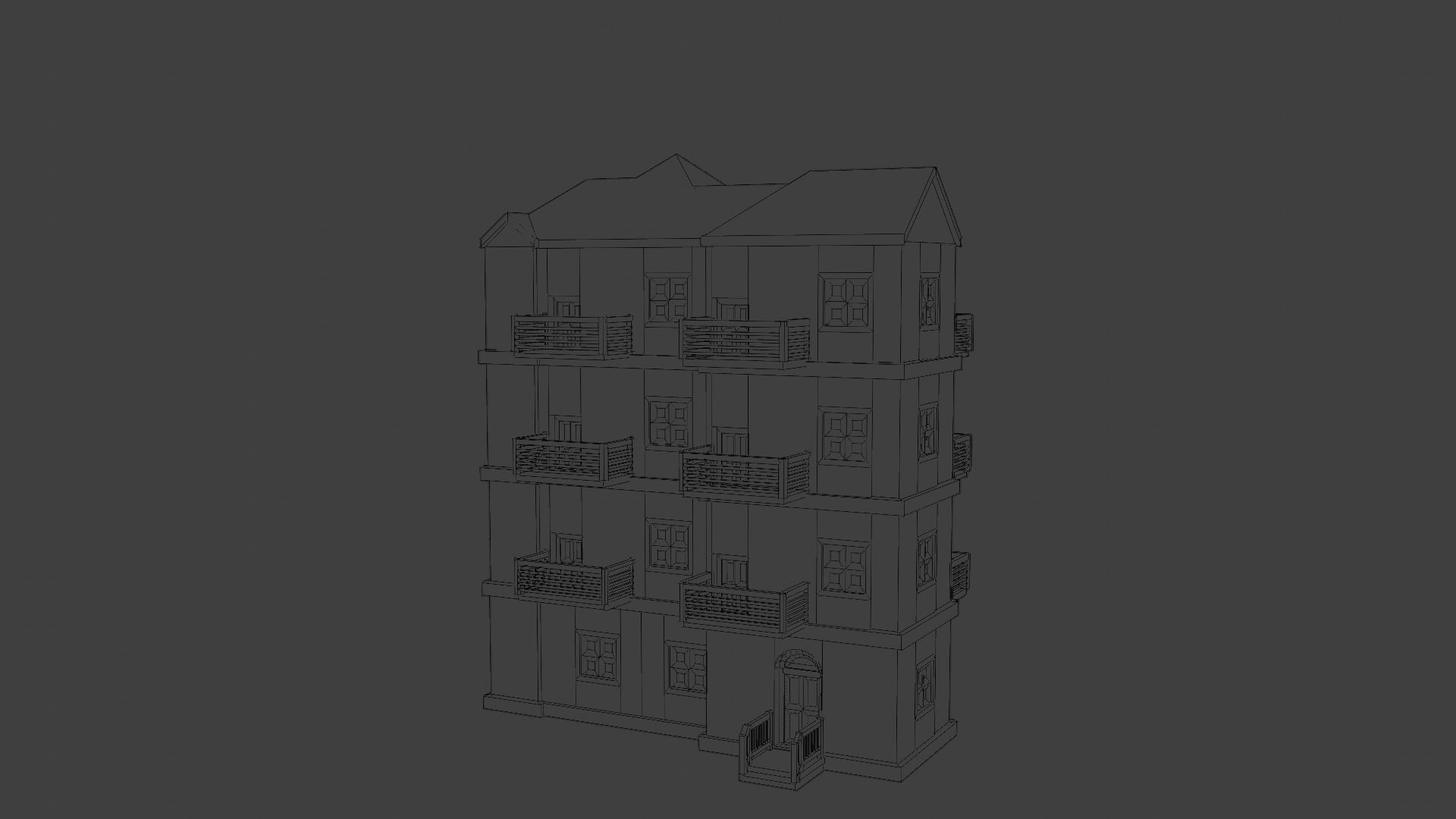 House Model 50 Low-poly 3D model_6