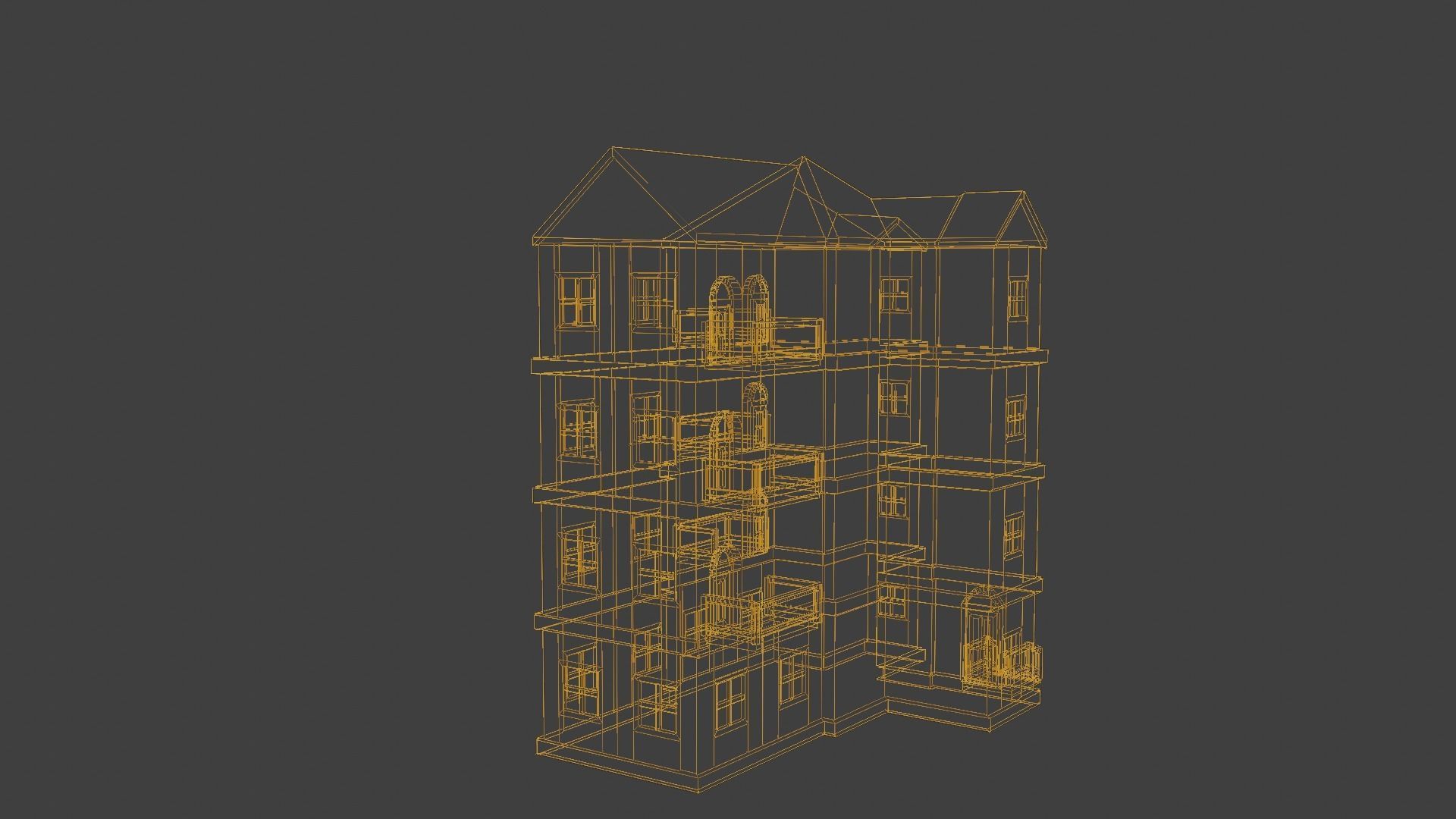 House Model 58 Low-poly 3D model_7